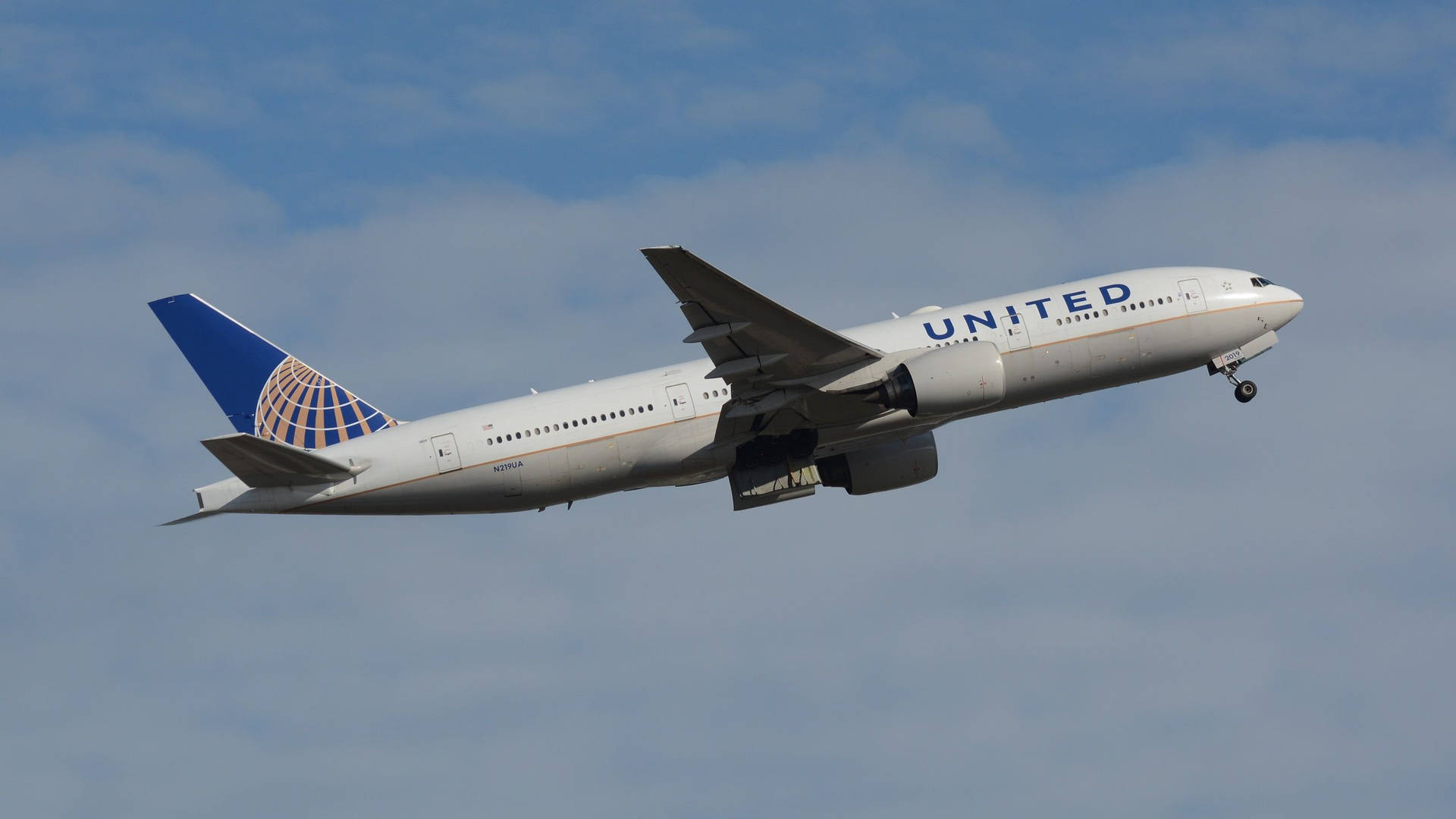 Ascending United Airplane Background