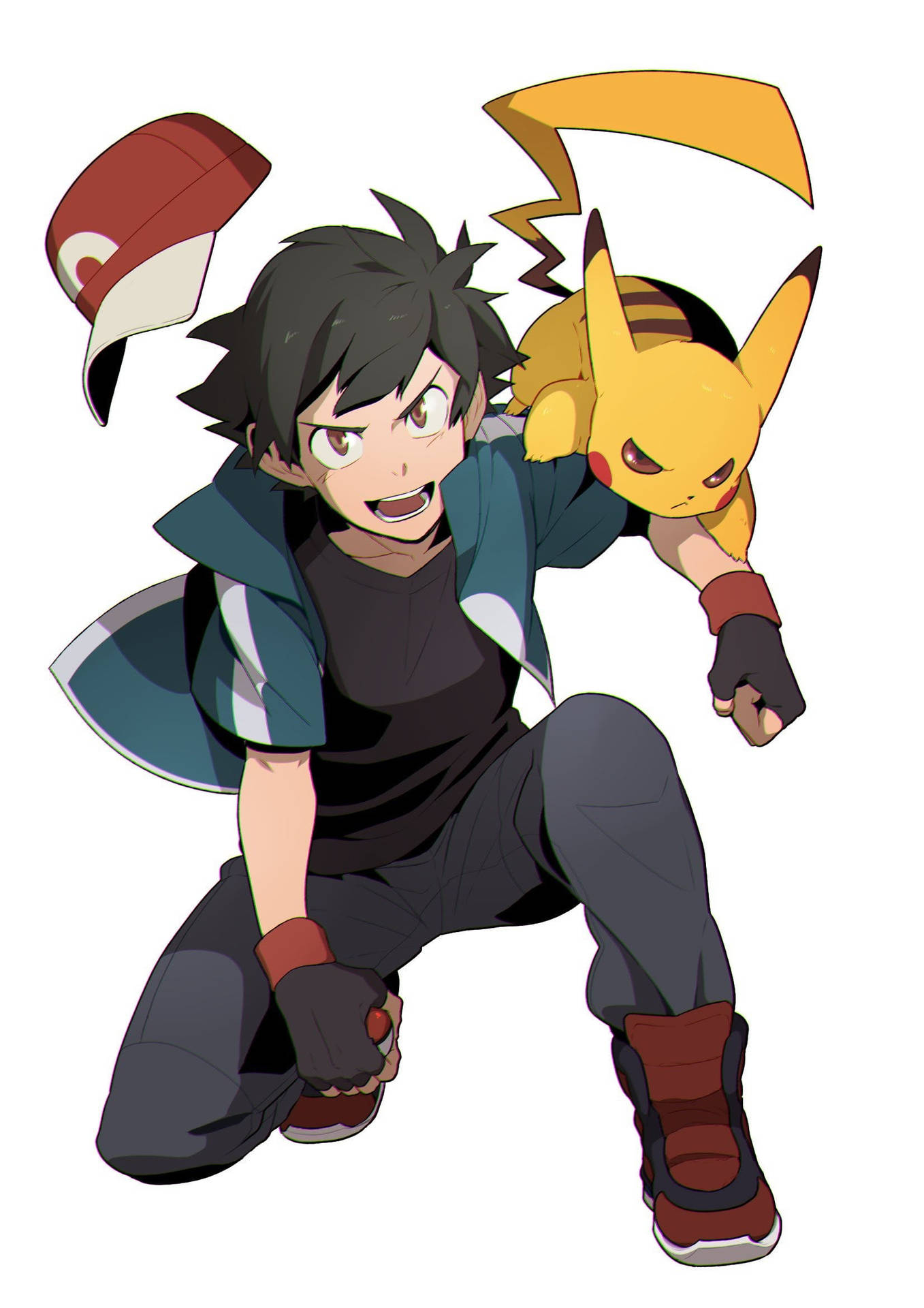 Ash And Pikachu Hd Comic Fan Art Background