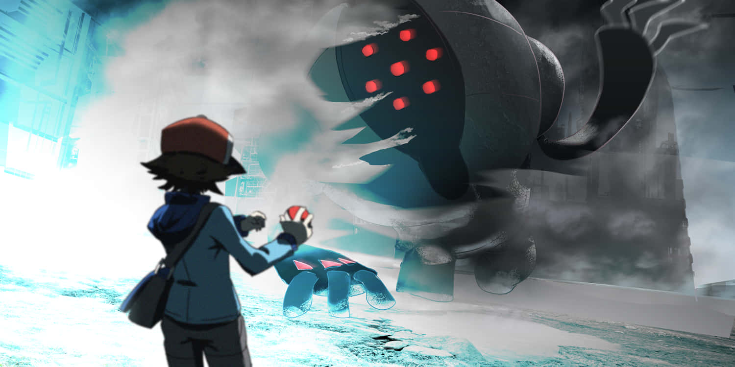 Ash Catching Registeel Background