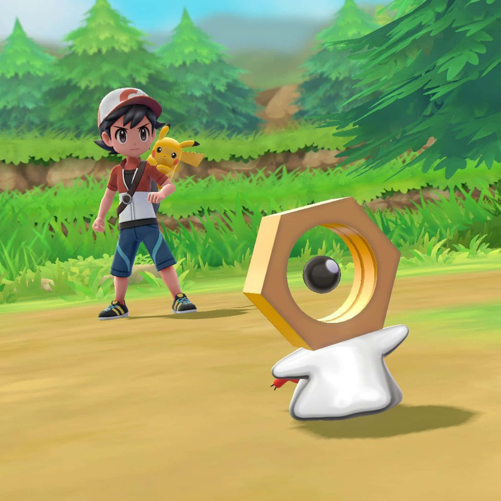 Ash Chooses Meltan To Battle Background