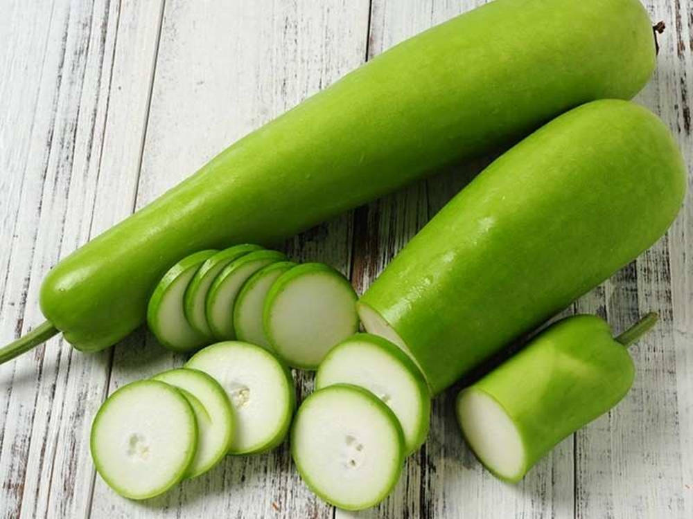 Ash Gourds Sliced Bottle Gourd Variety Background