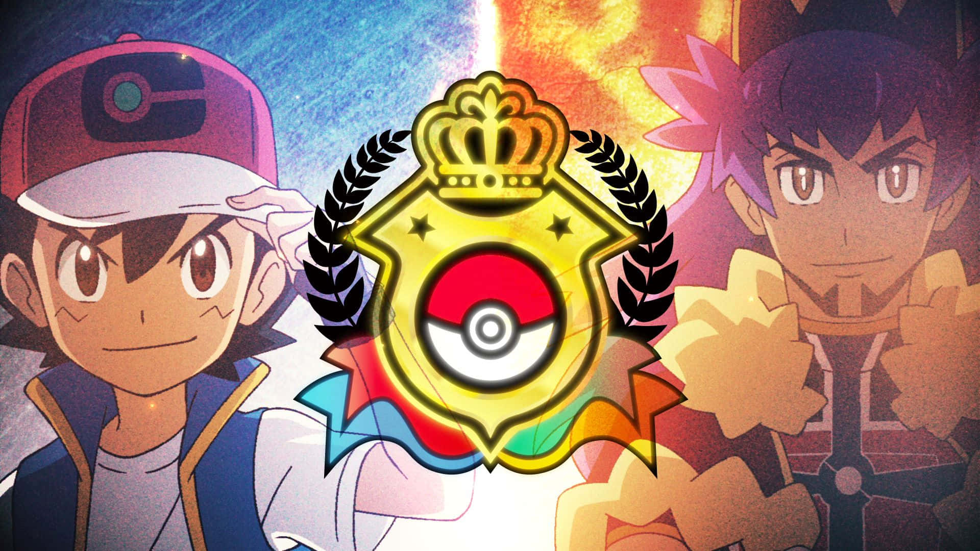 Ash Ketchum Champion Celebration Background