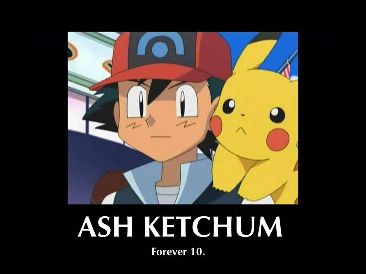 Ash Ketchum Funny Meme Background