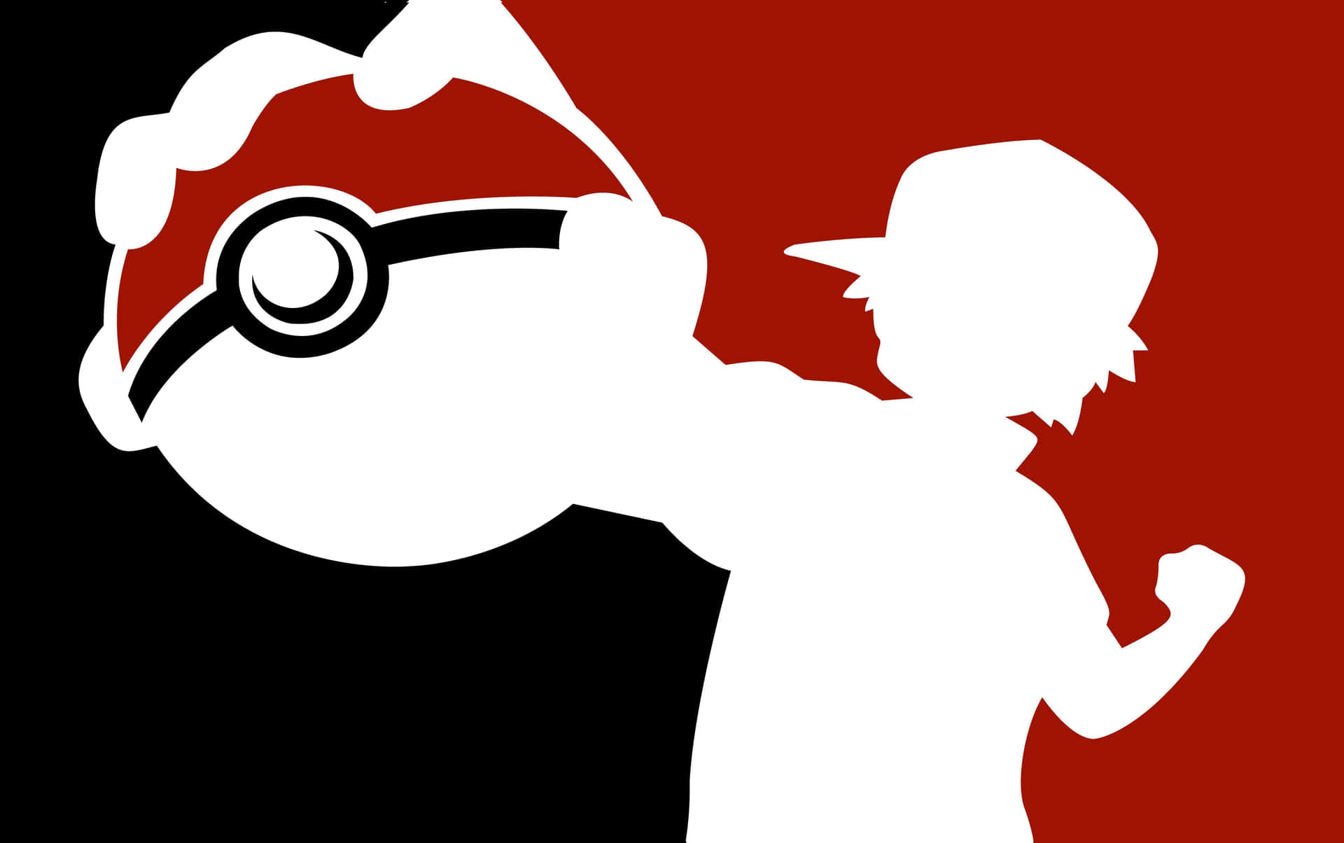 Ash Ketchum Pokeball Silhouette