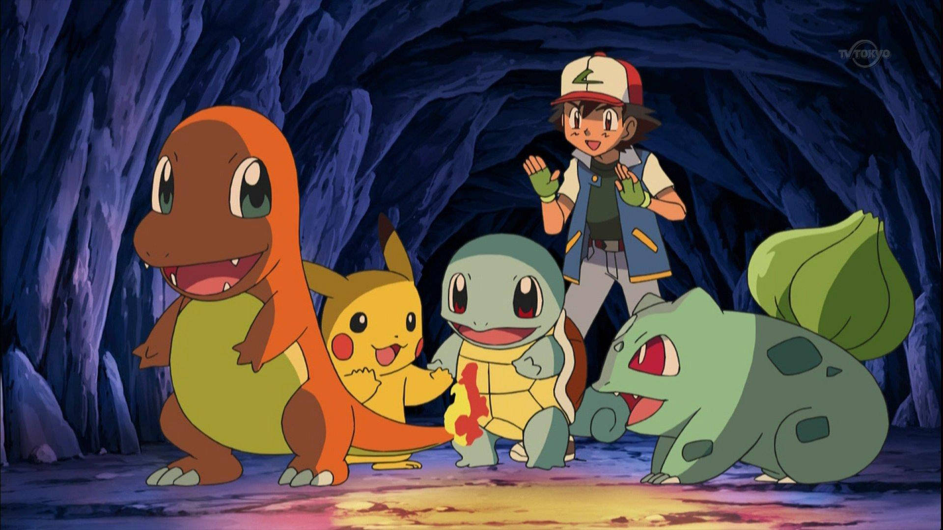 Ash With The Pokémon's Hd Background