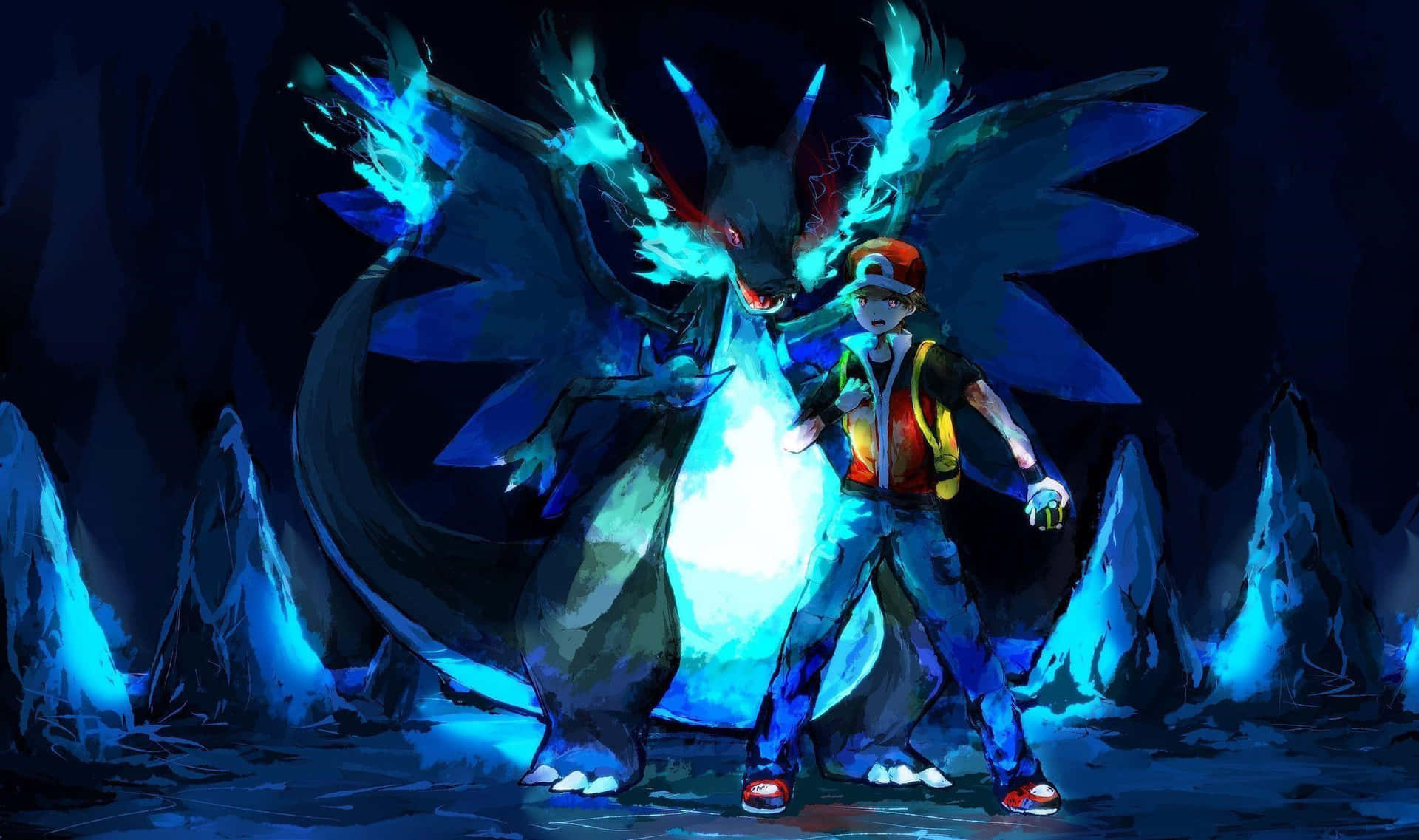 Ashand Mega Charizardin Ice Cave