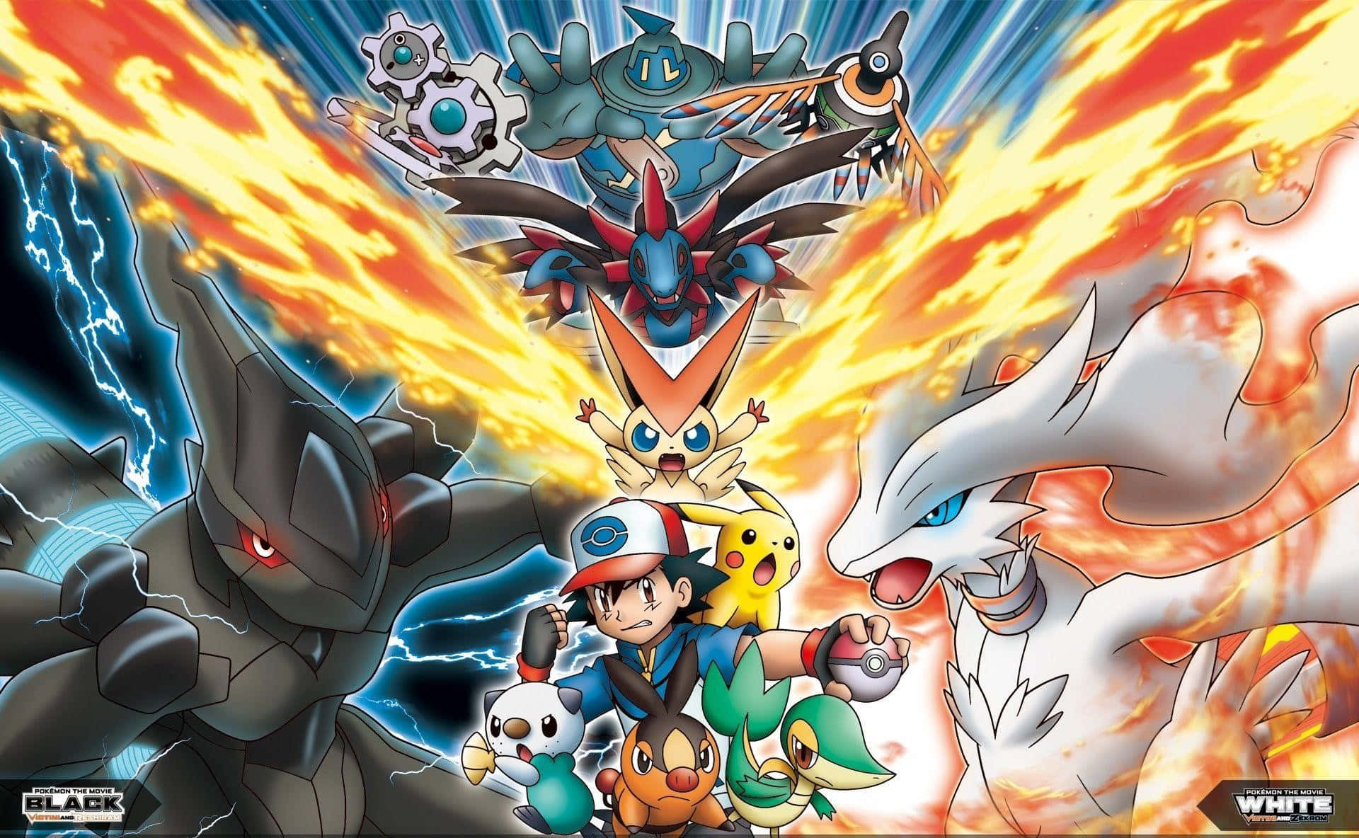 Ashand Pokemon Team Epic Battle Background