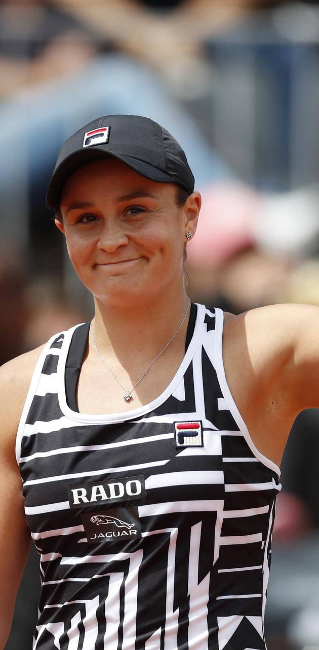 Ashleigh Barty Black Fila Cap Background