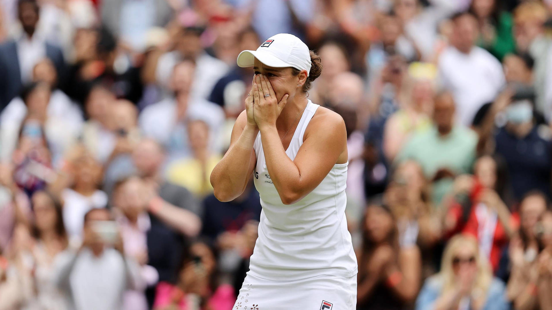 Ashleigh Barty Covering Her Face