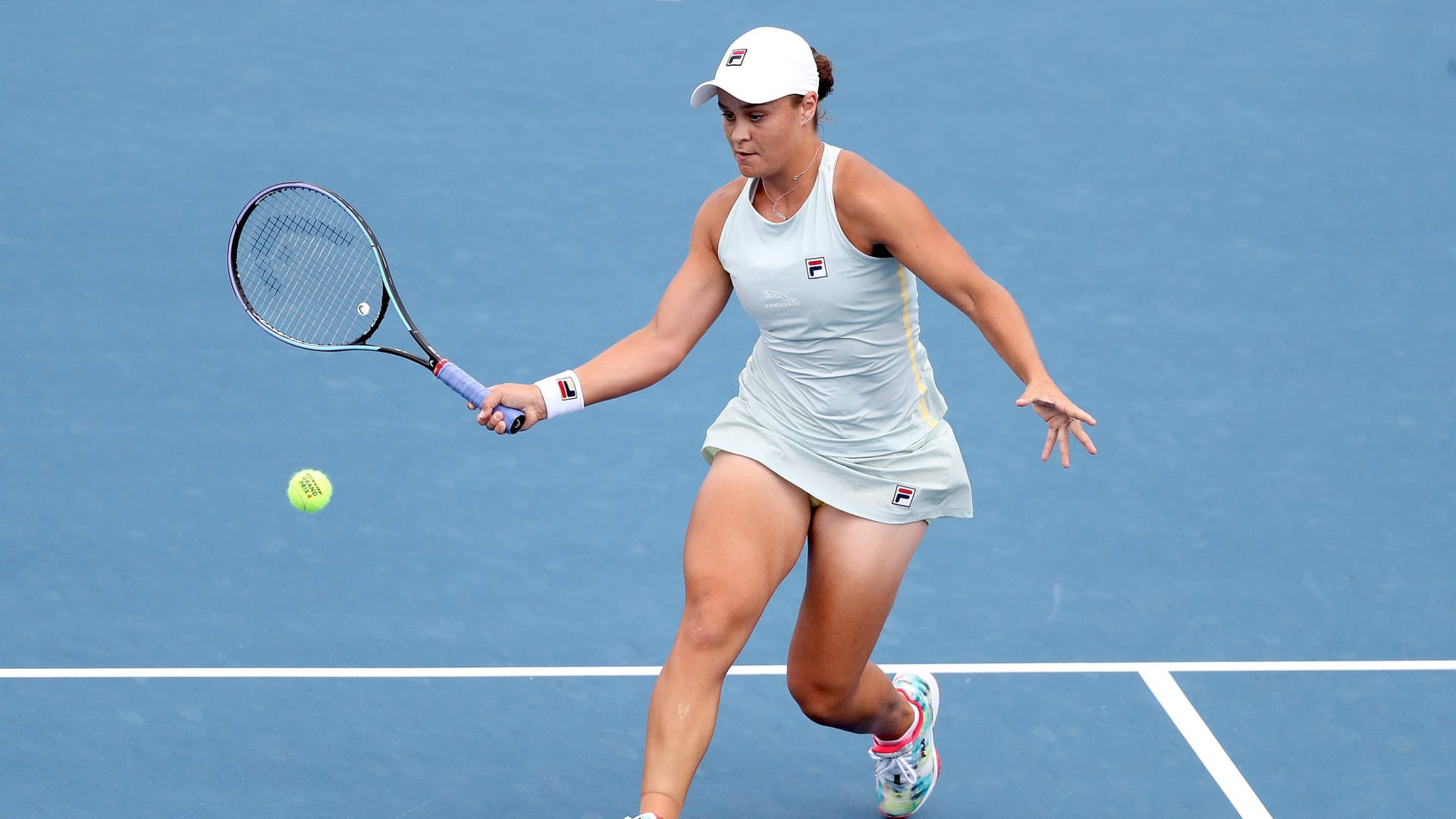 Ashleigh Barty Wearing Pastel Blue Background