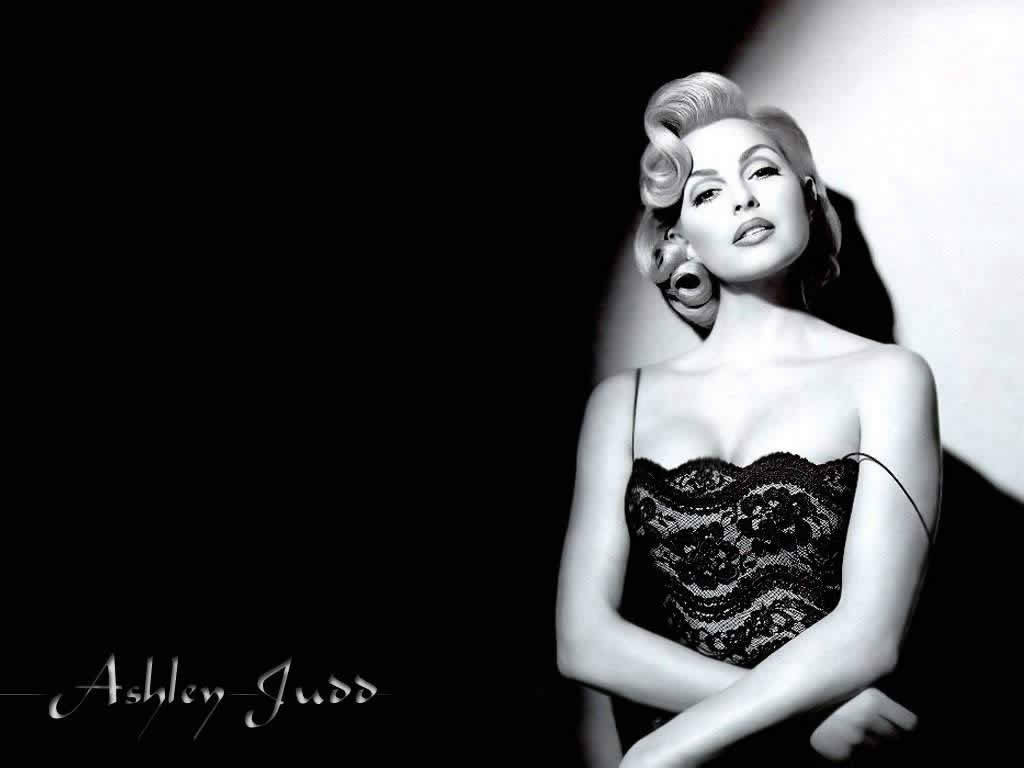Ashley Judd In Black And White Photograph Background
