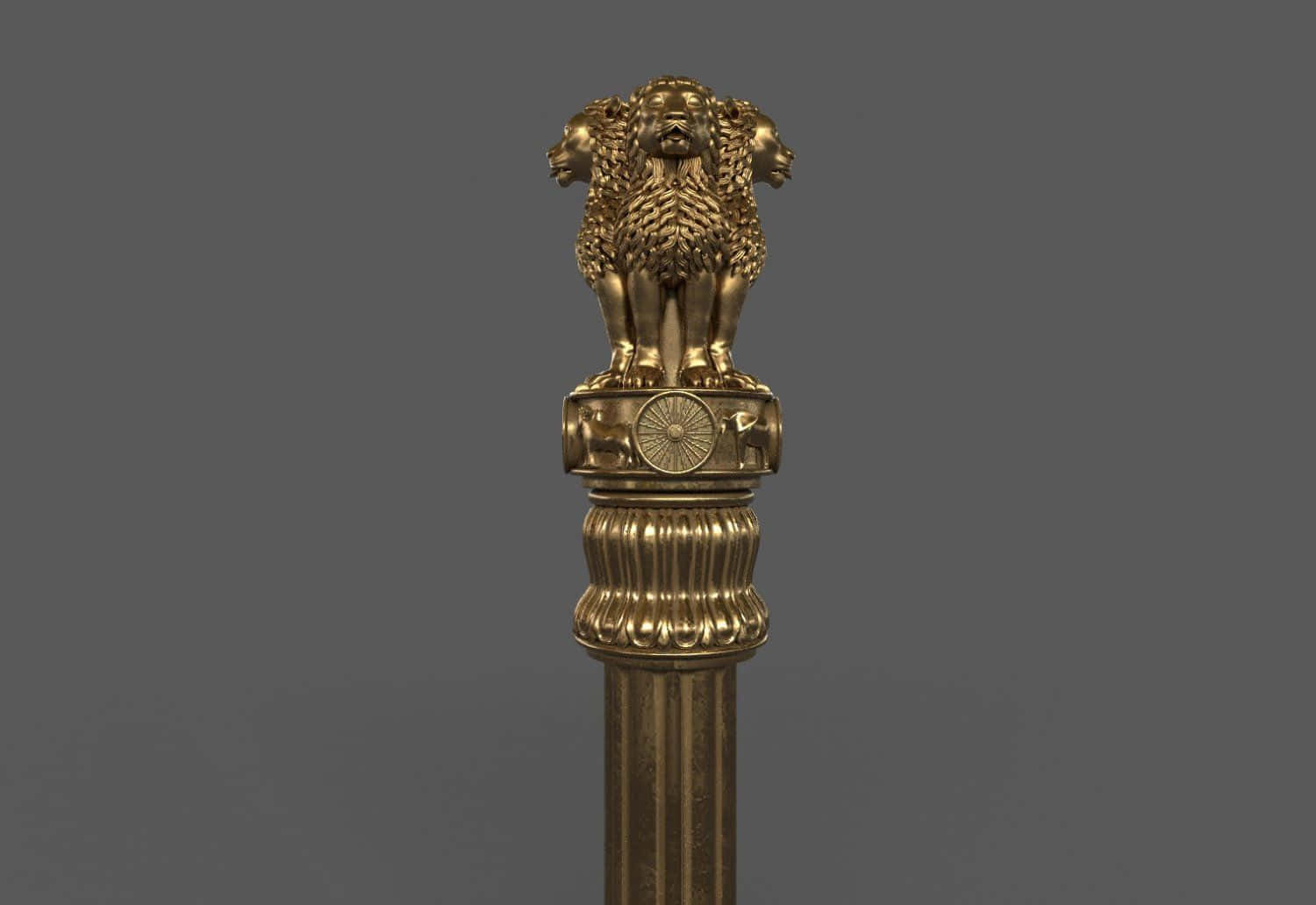 Ashoka Pillar Ancient Column Miniature