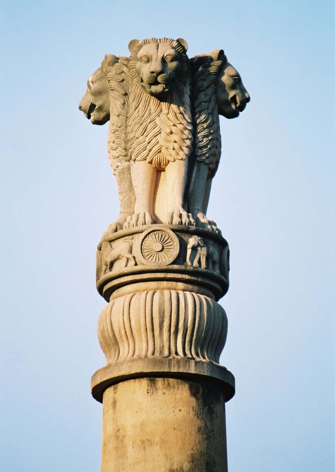 Ashoka Pillar Clear Blue Sky