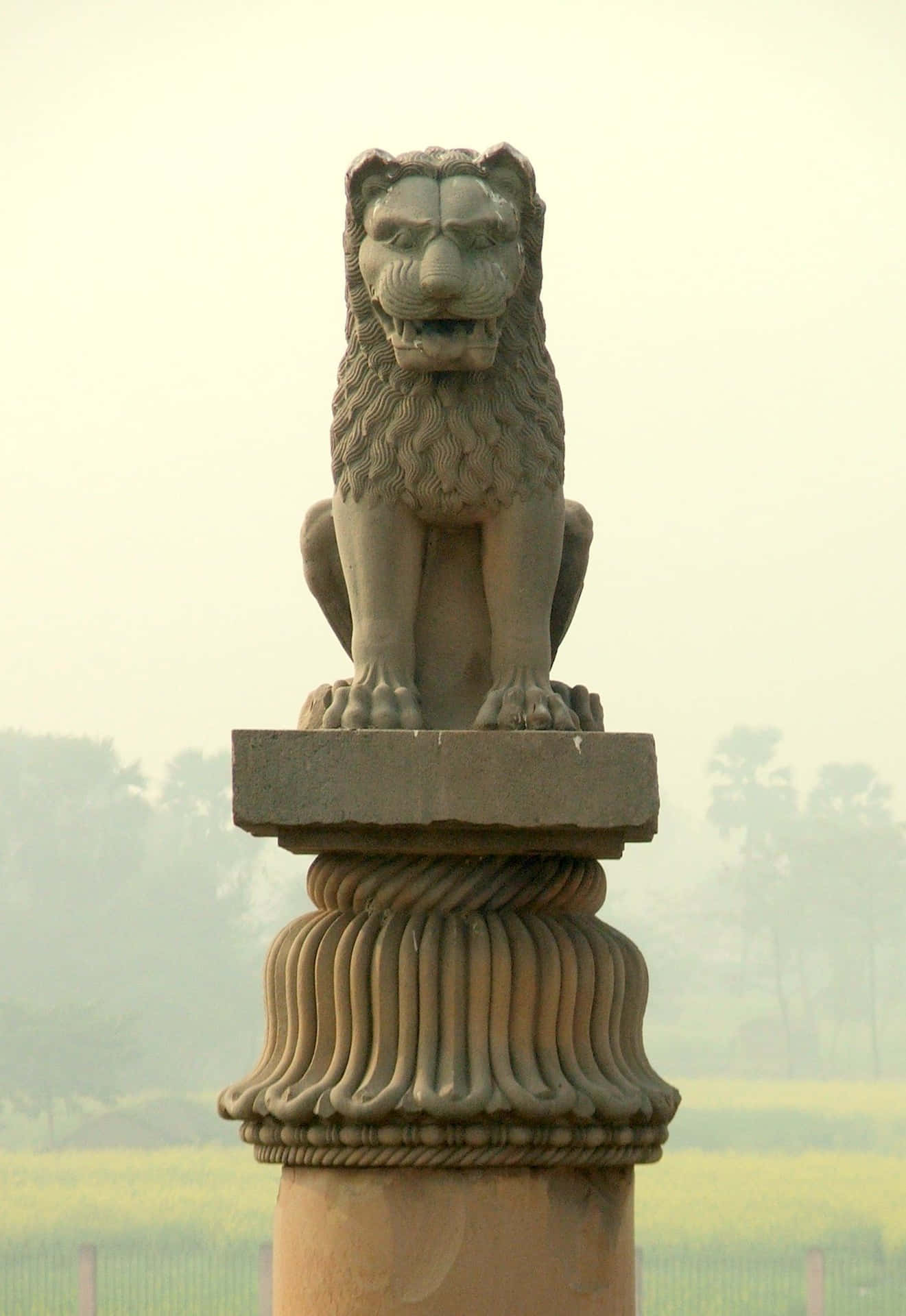 Ashoka Pillar One Lion Statue