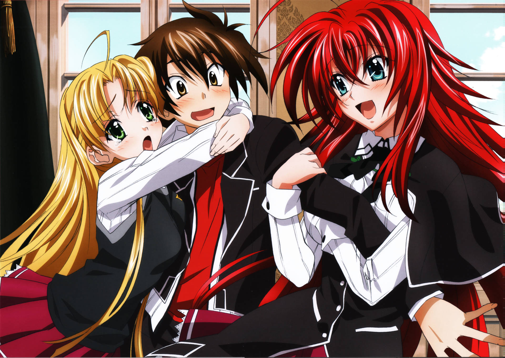 Asia Issei Rias Hugging High School Dxd Background