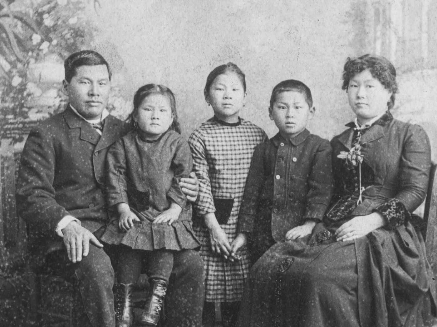 Asian Family Of Mary Tape Background