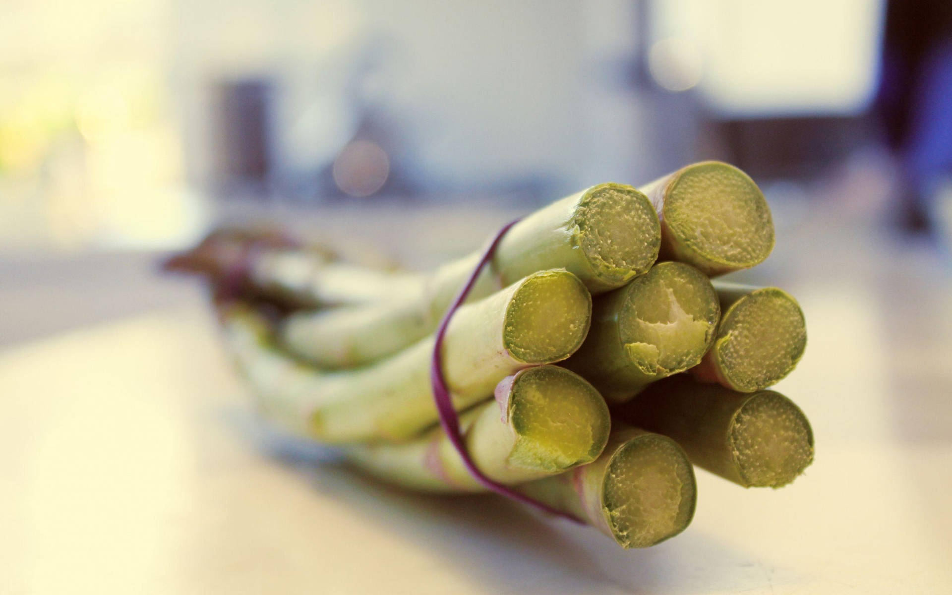 Asparagus With Chopped Crowns Background