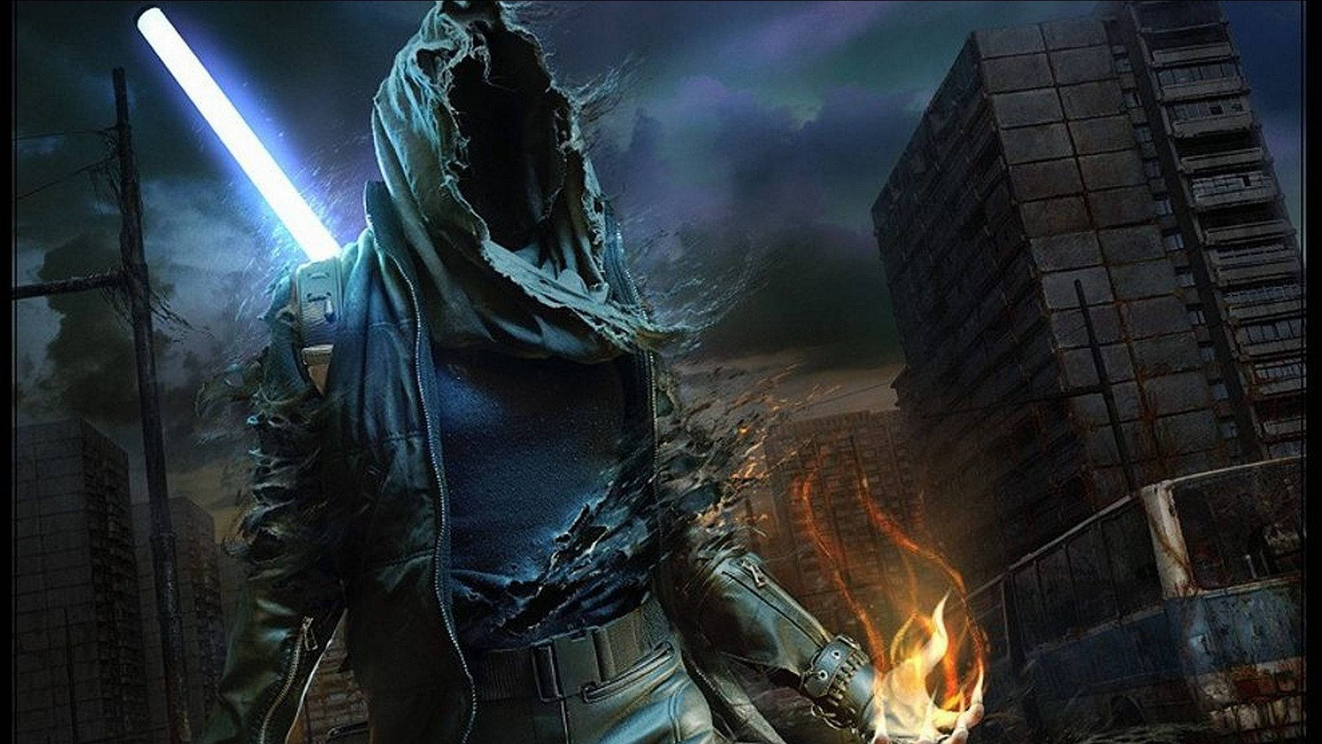 Assassin In Gloomy City Cool Hd Background