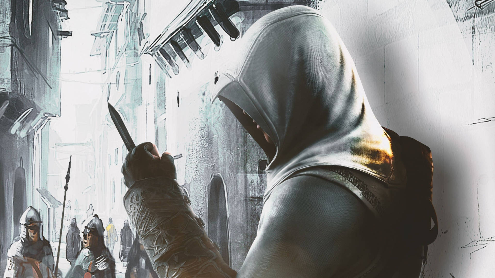 Assassin's Creed Altair In The Streets Background