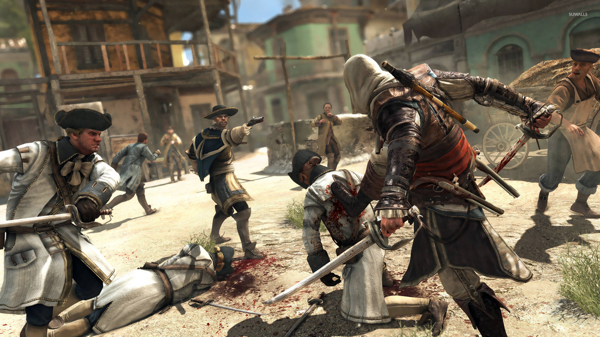 Assassin's Creed Black Flag Deadly Fight Background