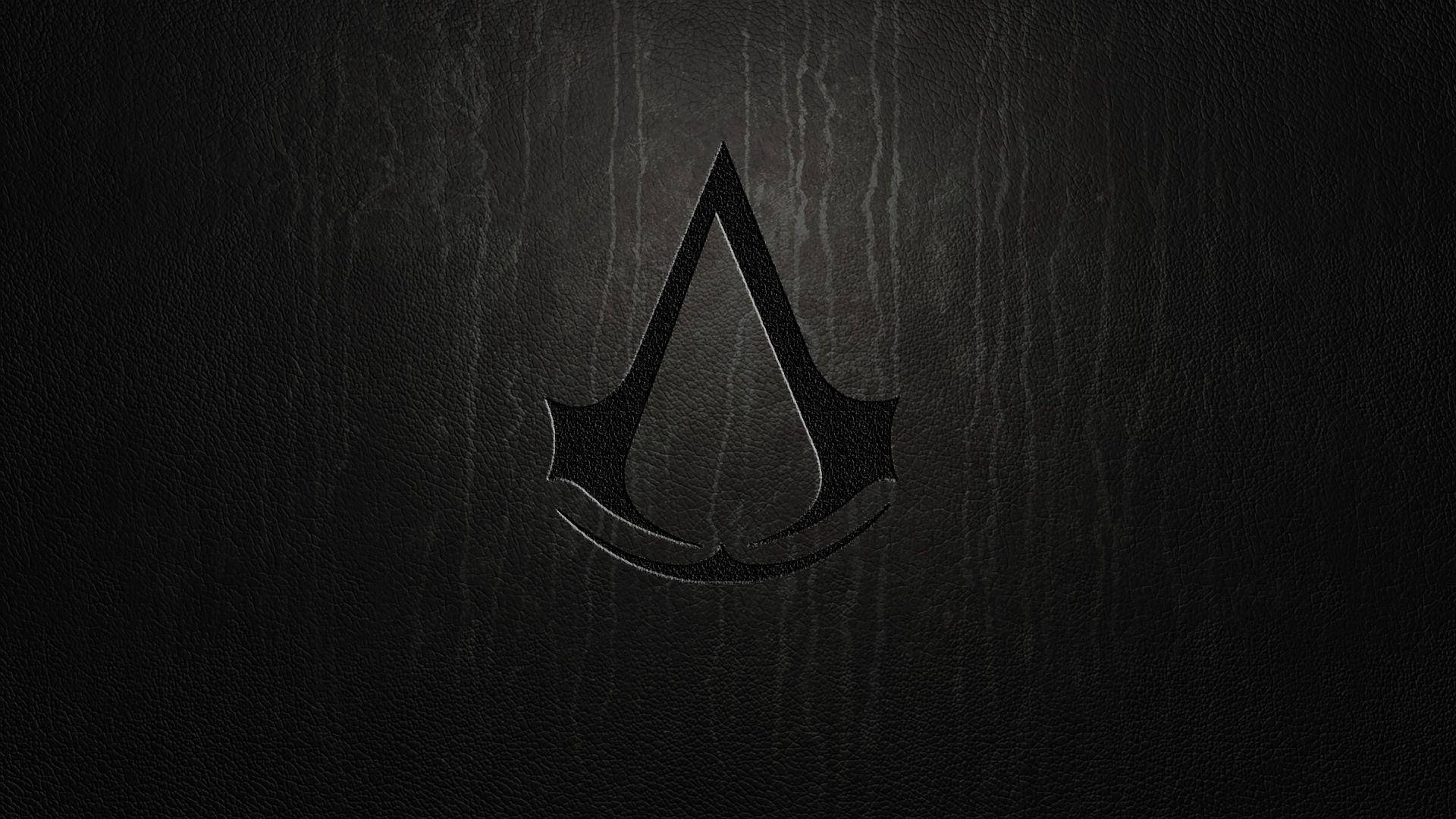 Assassin's Creed Black Gaming Logo Background
