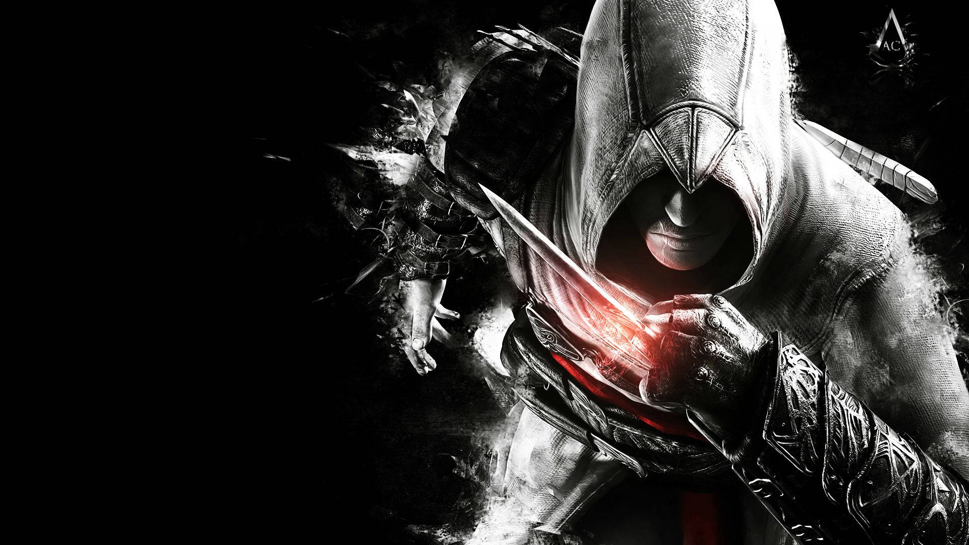 Assassin's Creed Greyscale Art Background