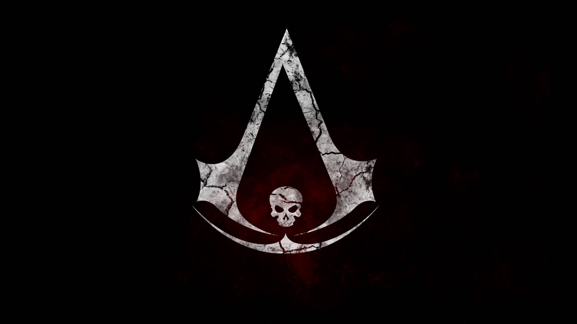 Assassin's Creed Iv Skull Gaming Logo Background