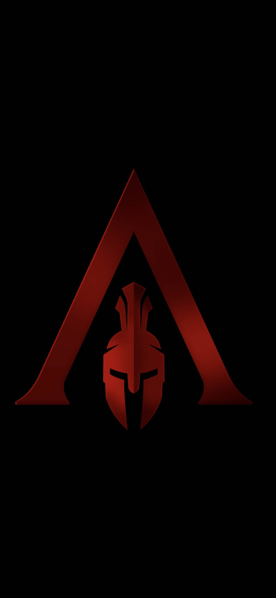 Assassin's Creed Logo In Red Odyssey Iphone Background