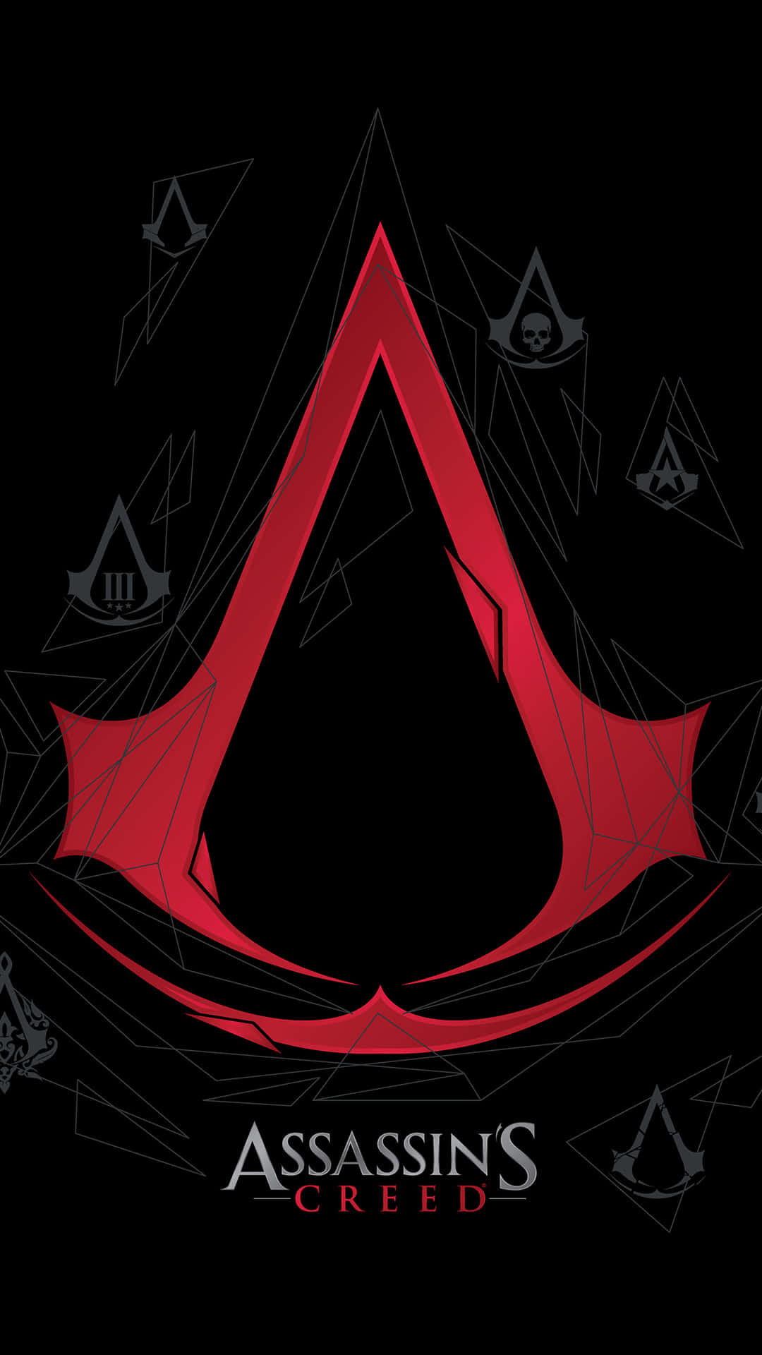 Assassin's Creed Logo On A Black Background Background