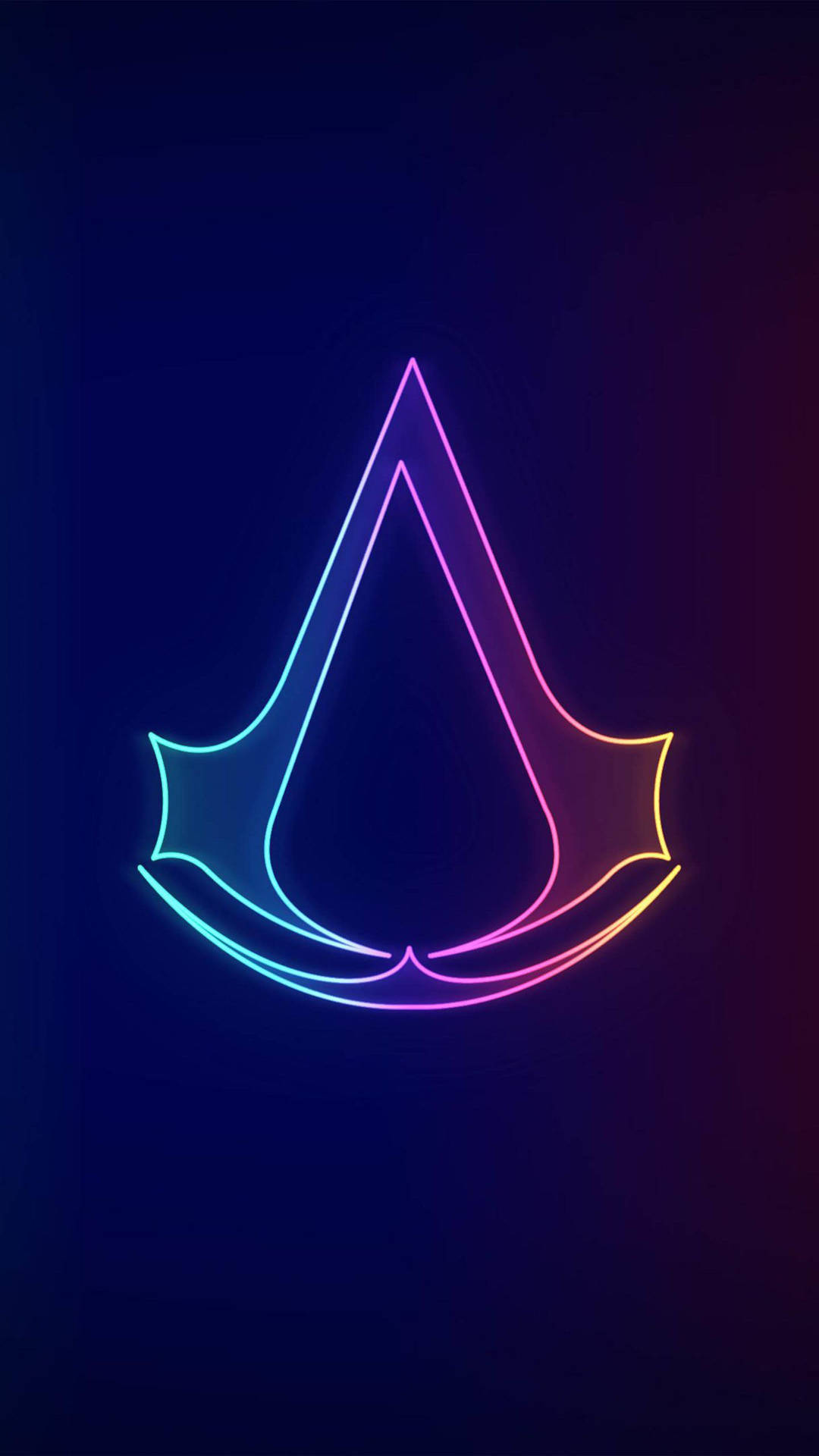 Assassin's Creed Neon Color Symbol Background