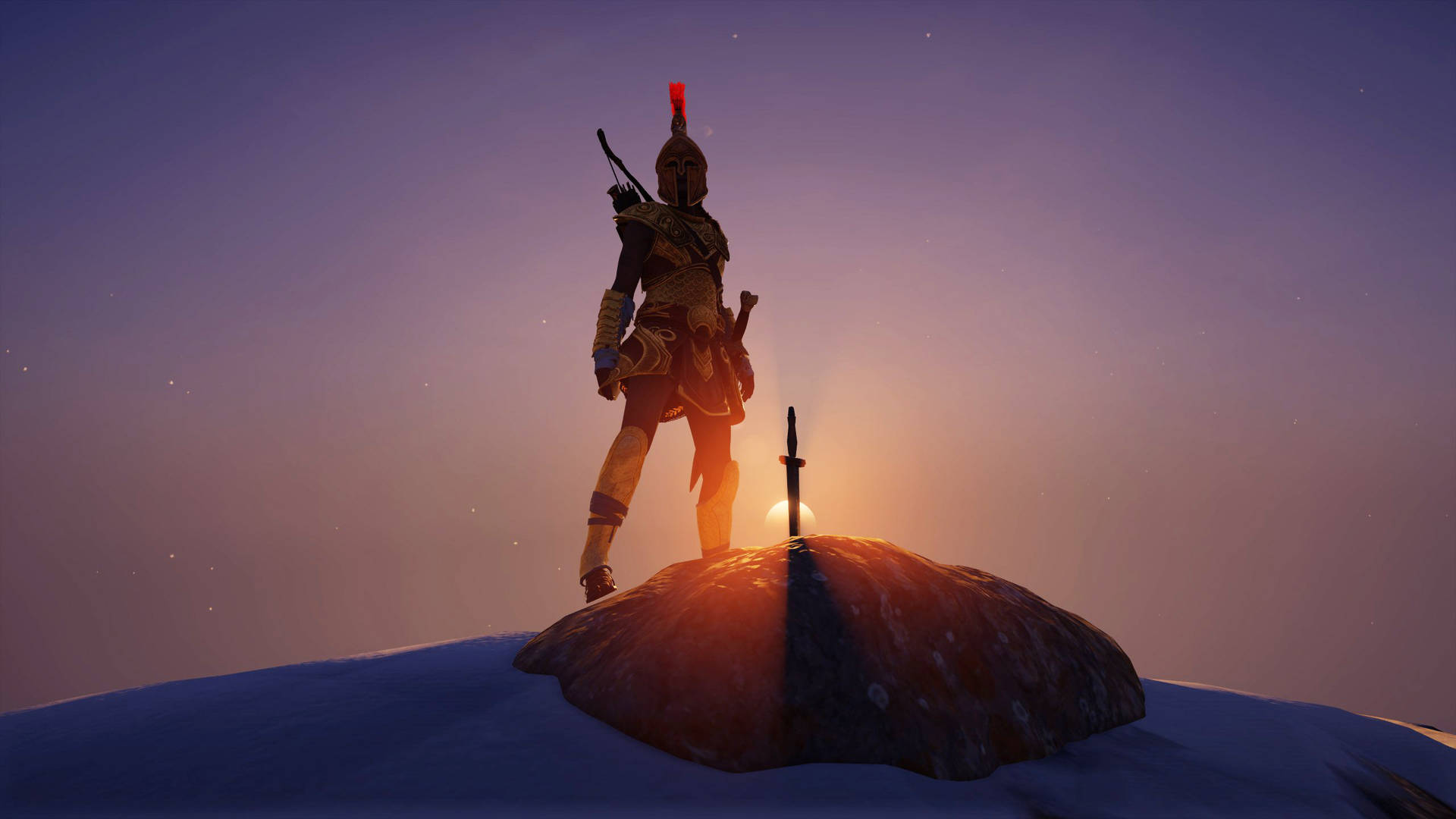 Assassin's Creed Odyssey Kassandra At Mountain Background