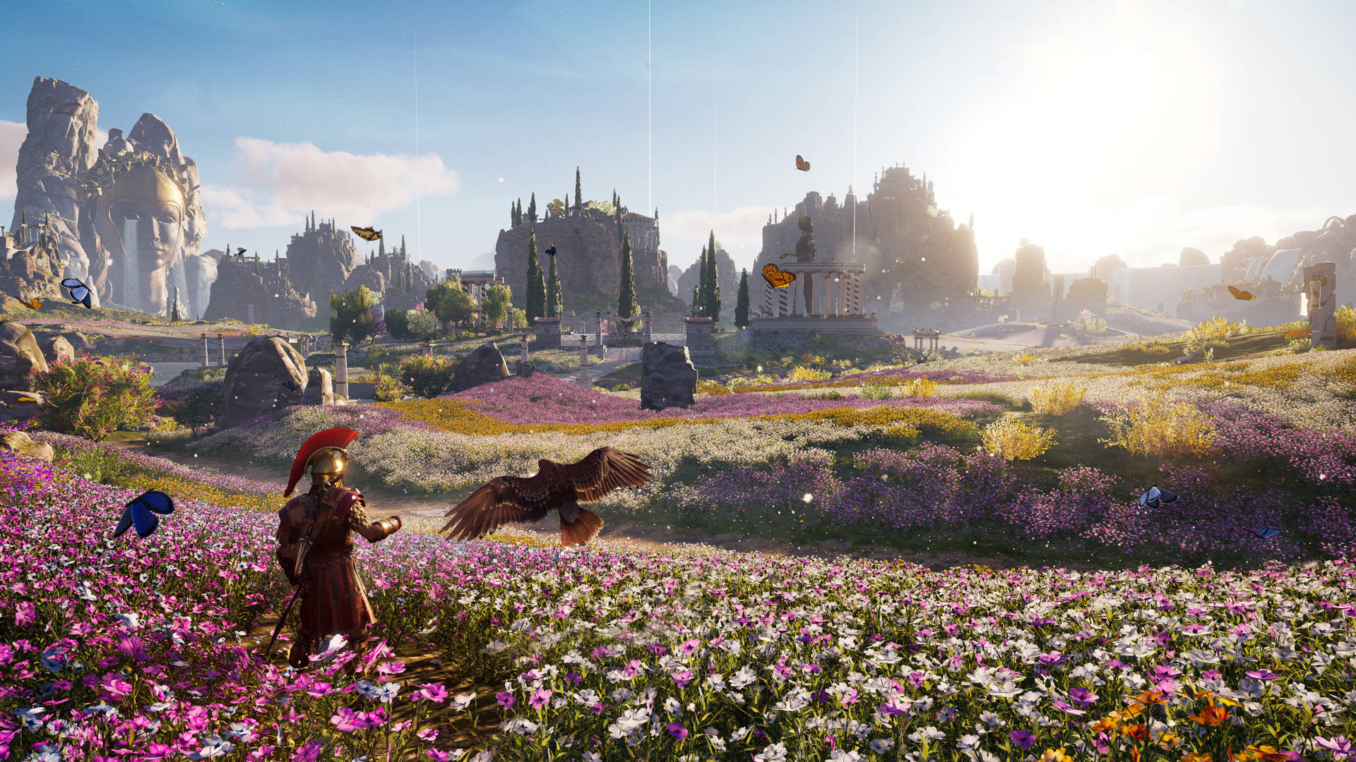 Assassin's Creed Odyssey Kassandra In Field Background