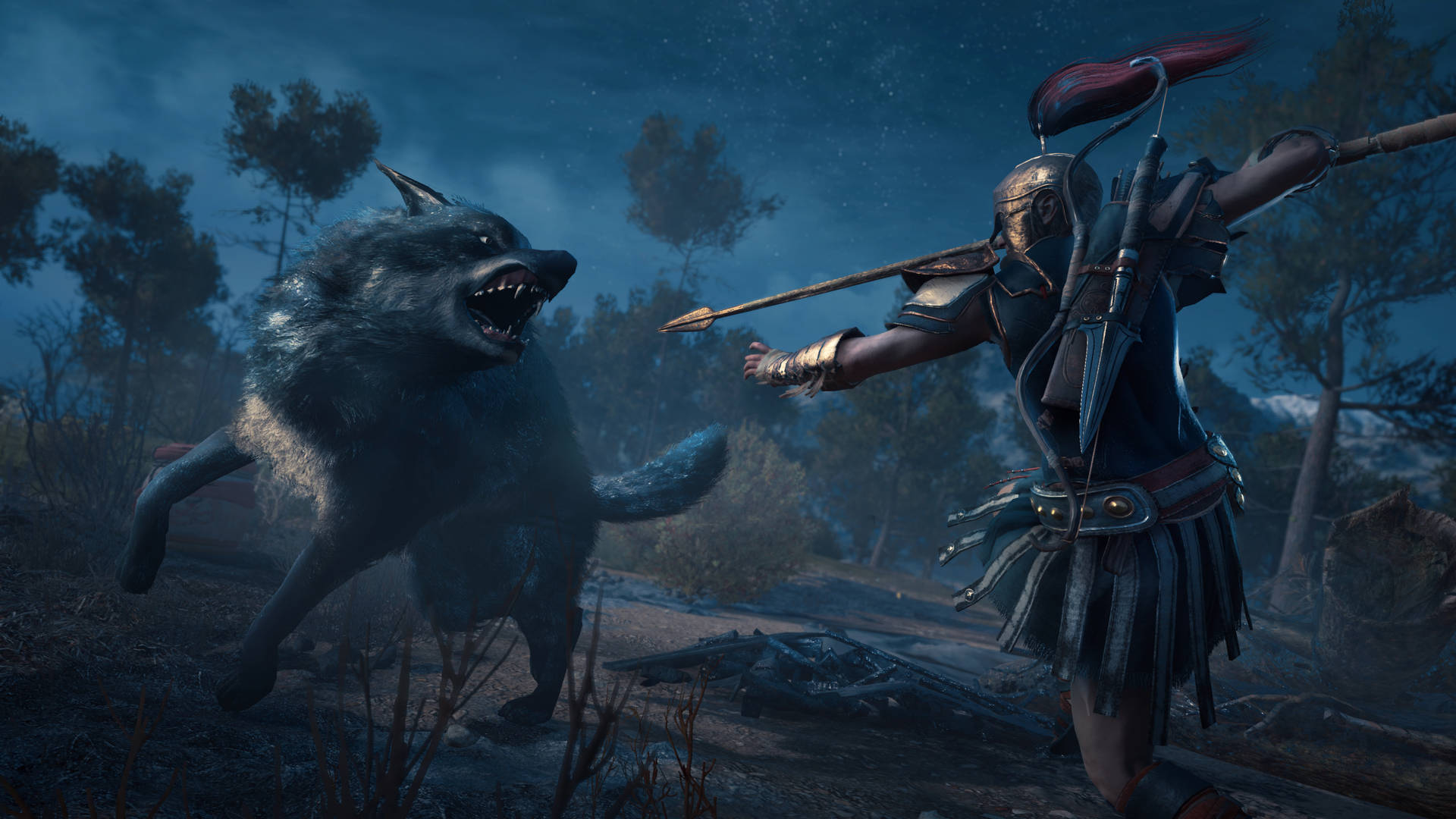 Assassin's Creed Odyssey Lykaon Wolf Background