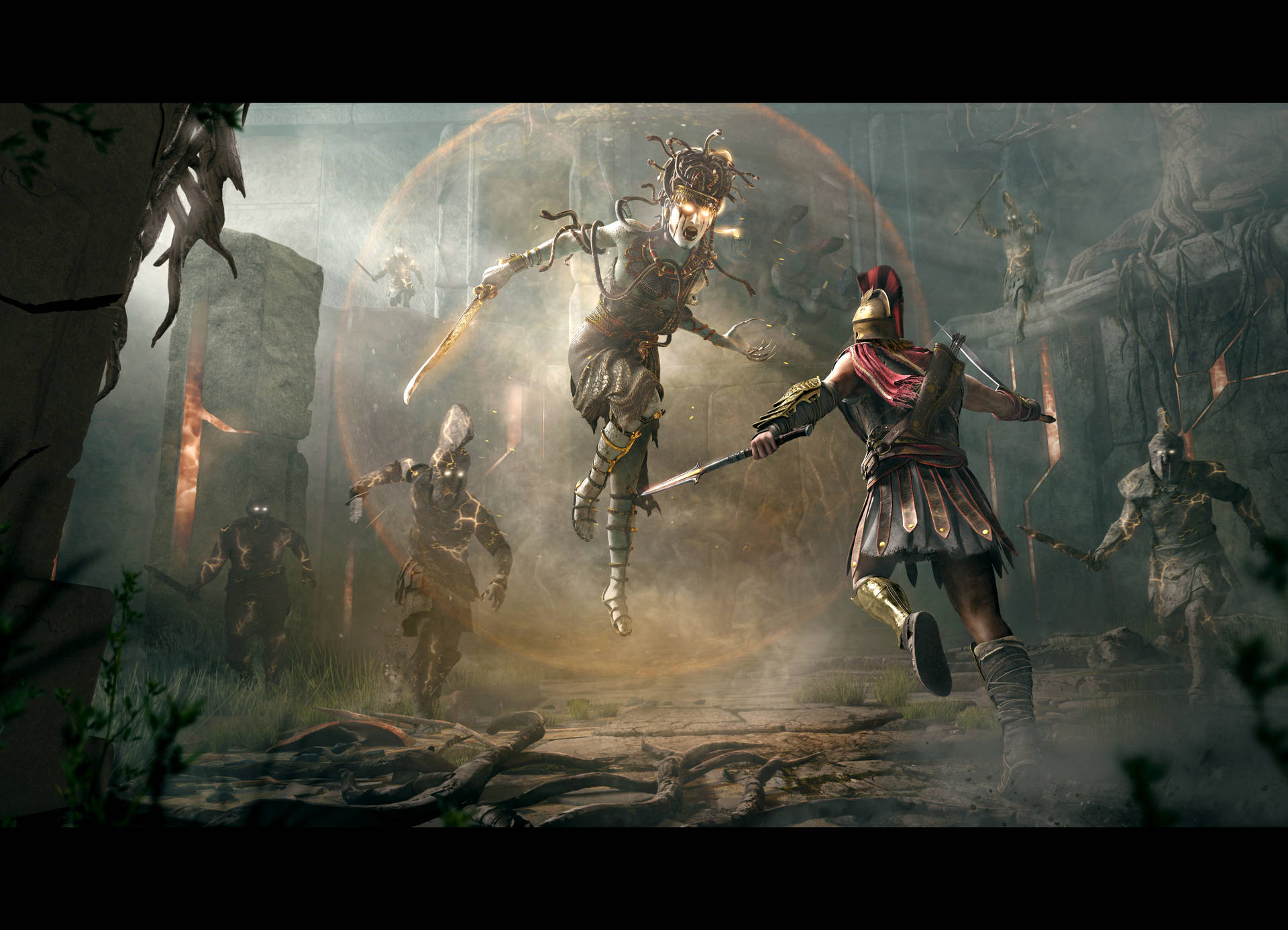 Assassin's Creed Odyssey Medusa Fight Background