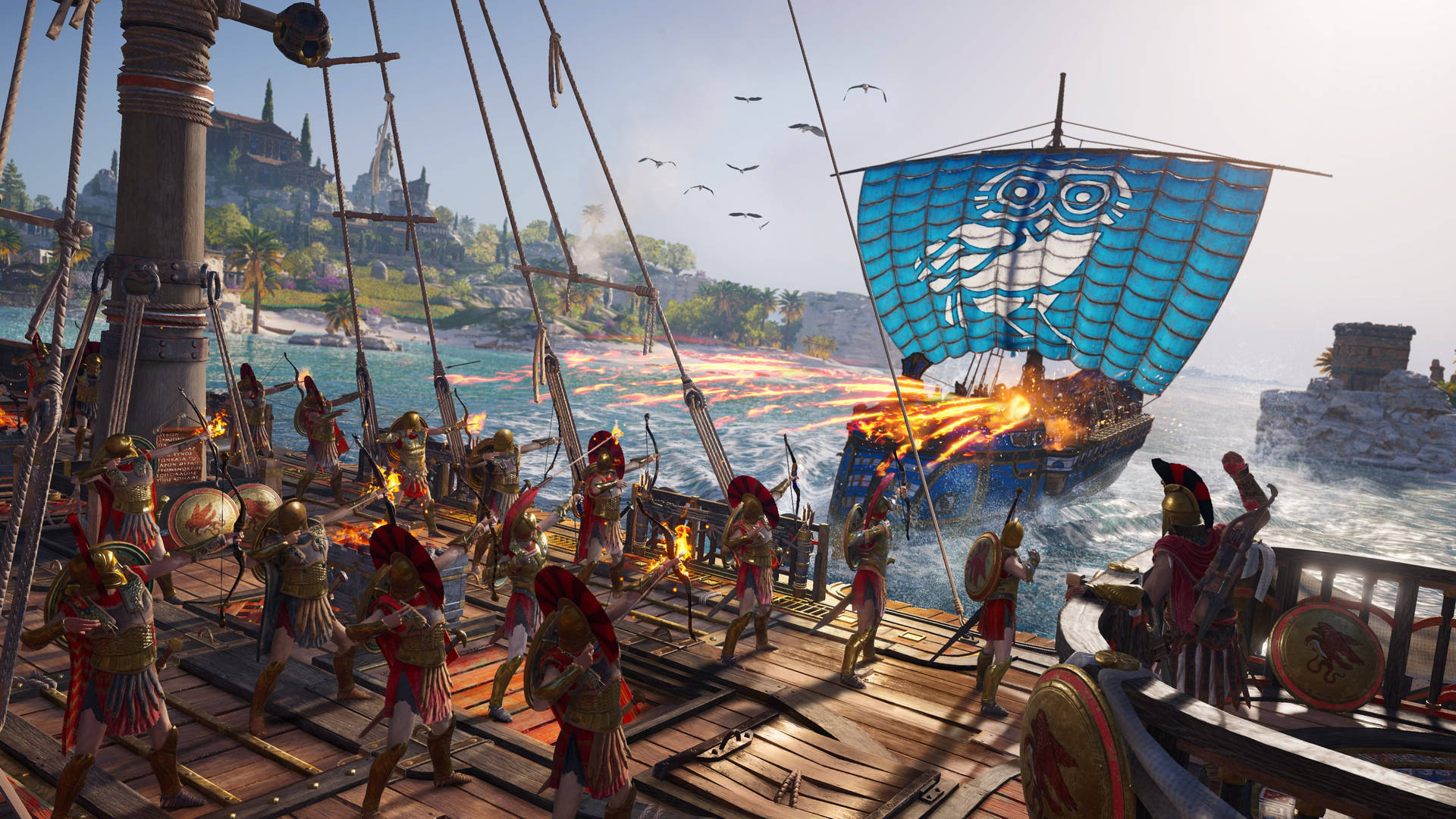 Assassin's Creed Odyssey Ship Battle Background