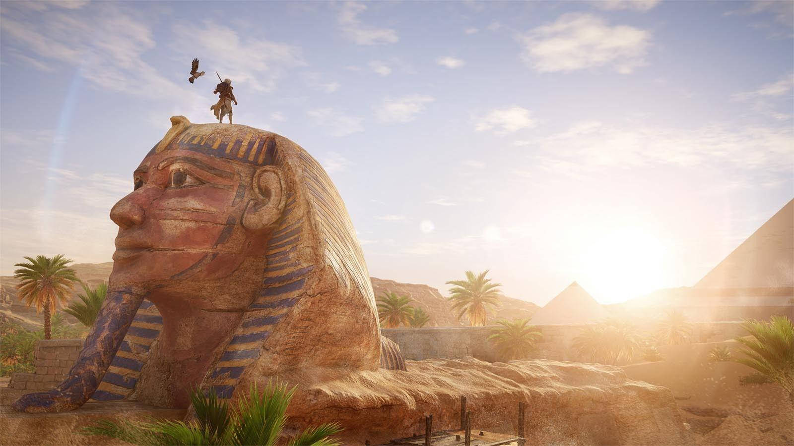 Assassin's Creed Origins Bayek On Sphinx