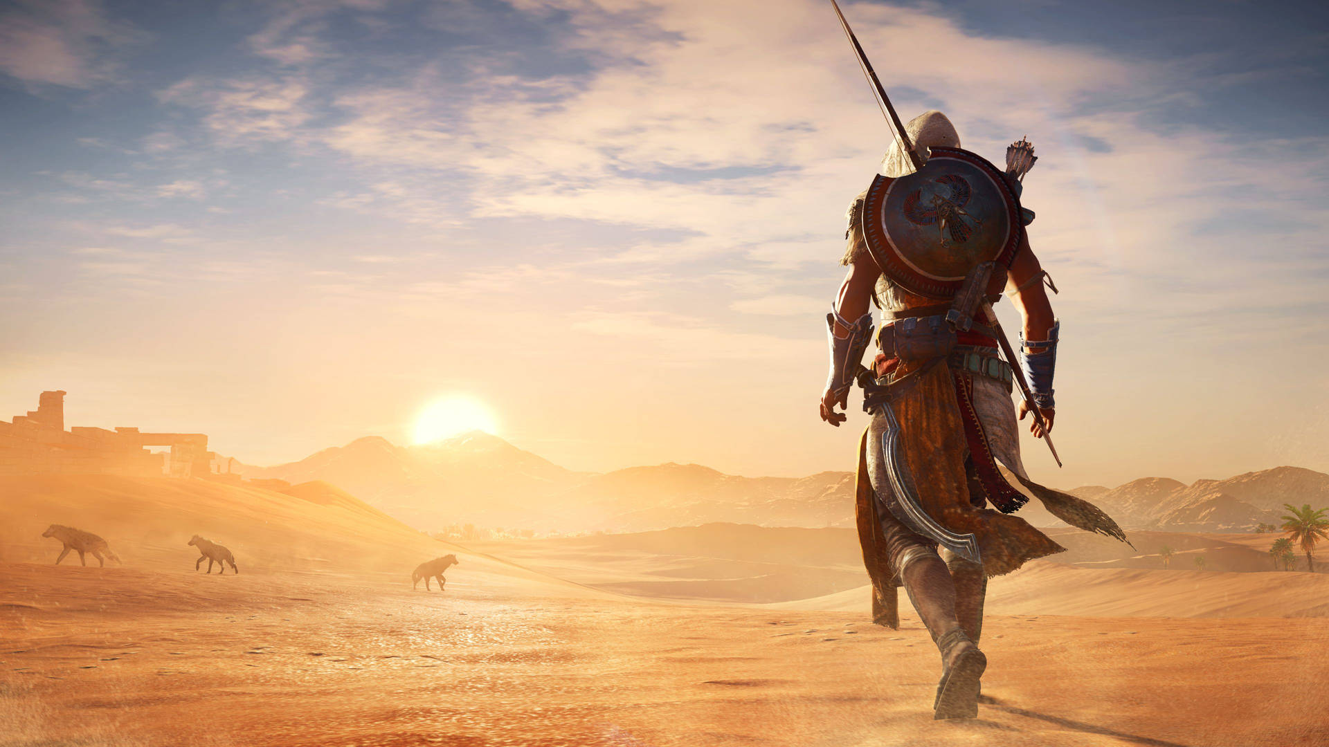 Assassin's Creed Origins Desert Walking Background