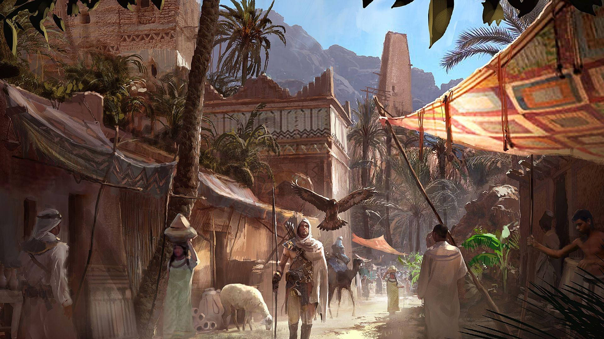 Assassin's Creed Origins Town Background