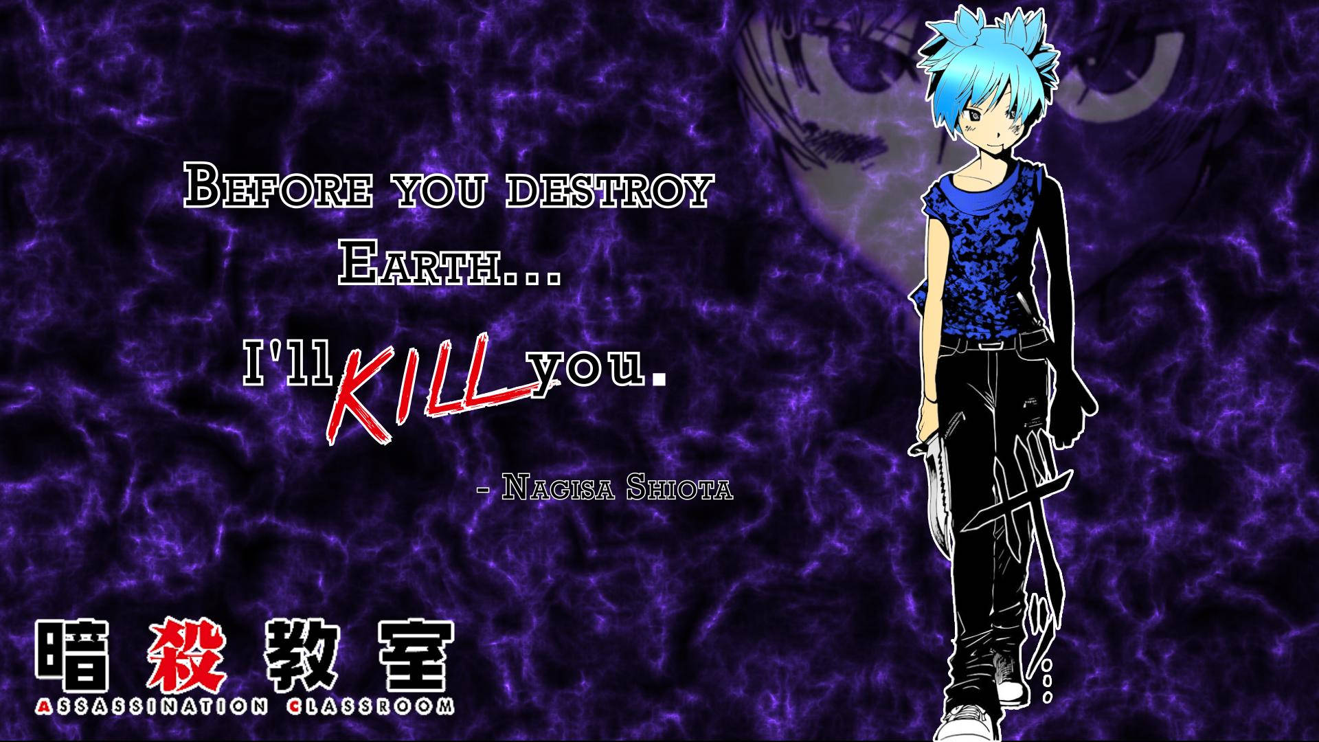 Assassination Classroom Purple Poster Background