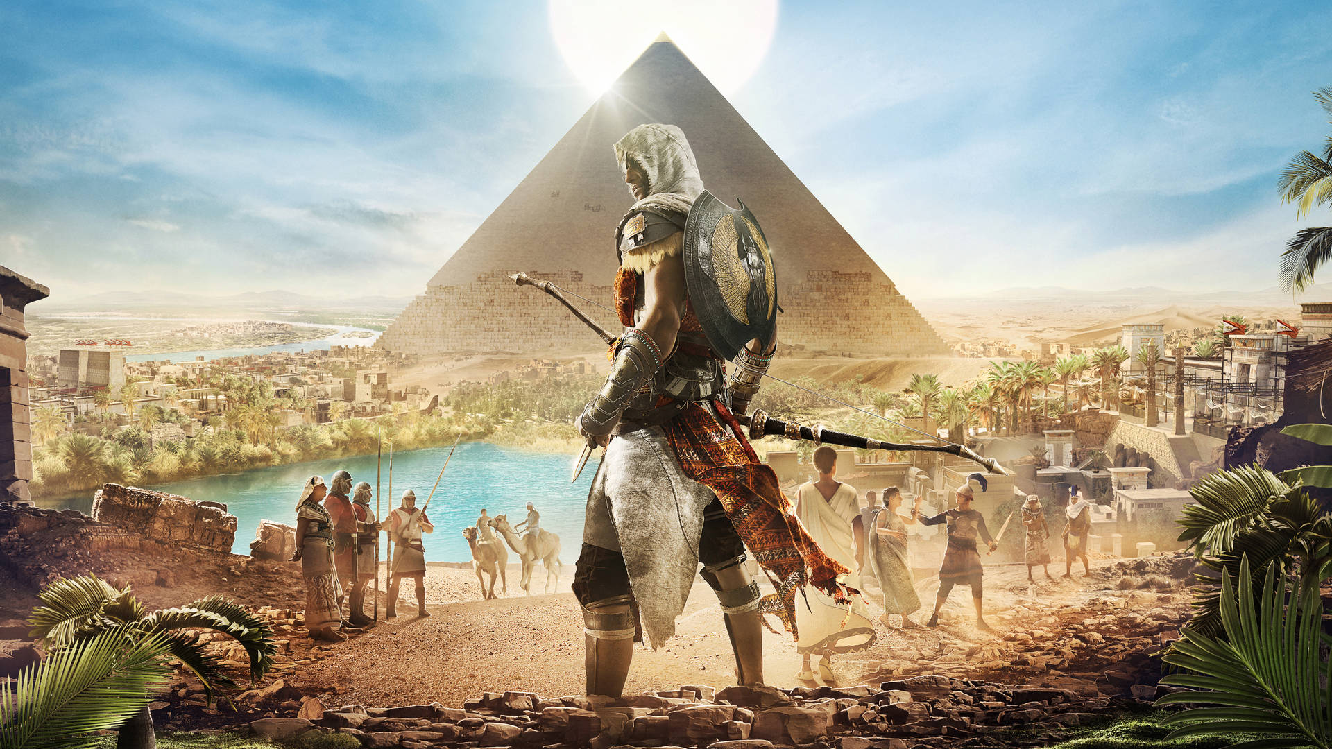 Assassins Creed Origins Blue Lake Background