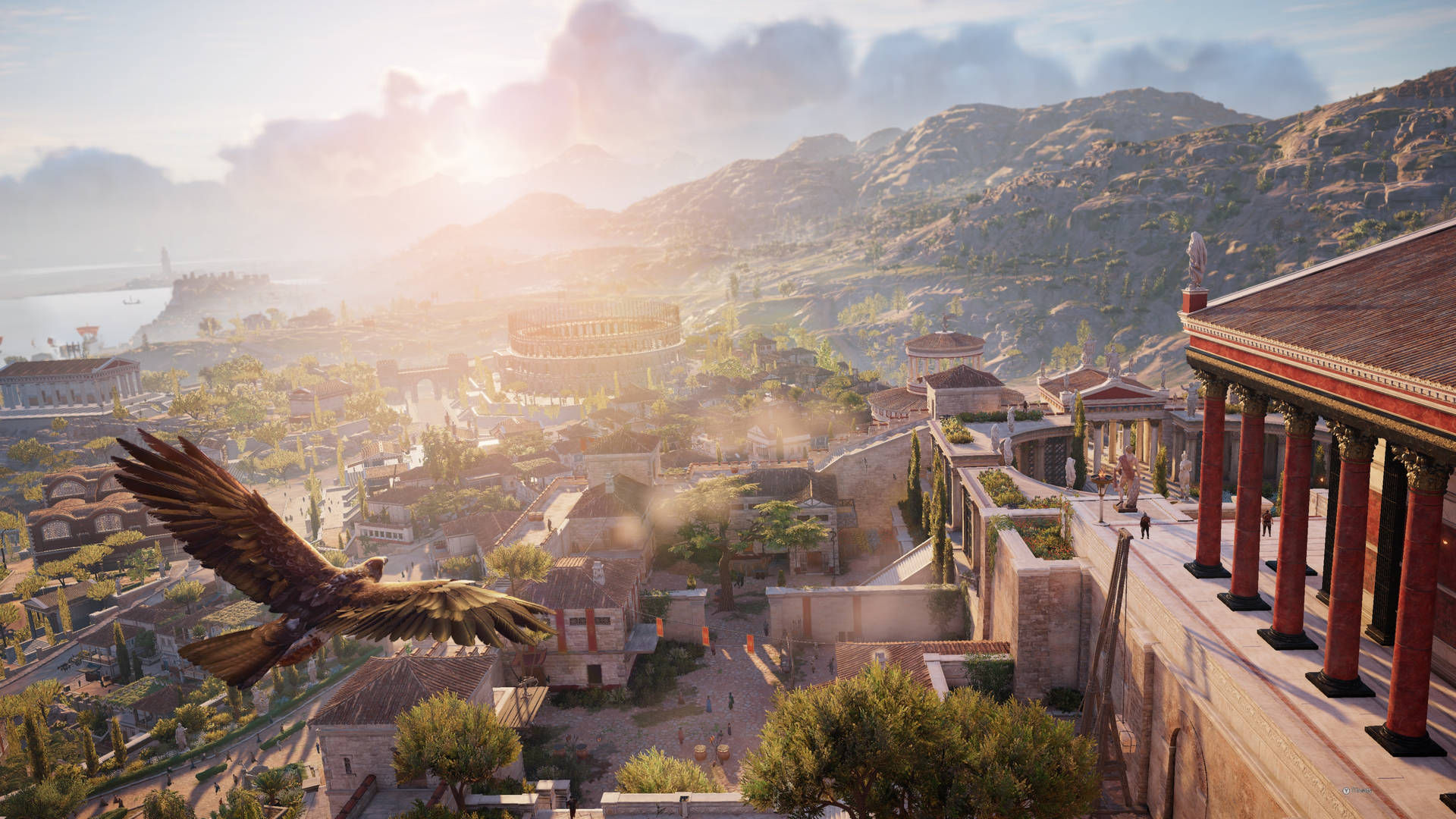 Assassins Creed Origins Flying Eagle Background
