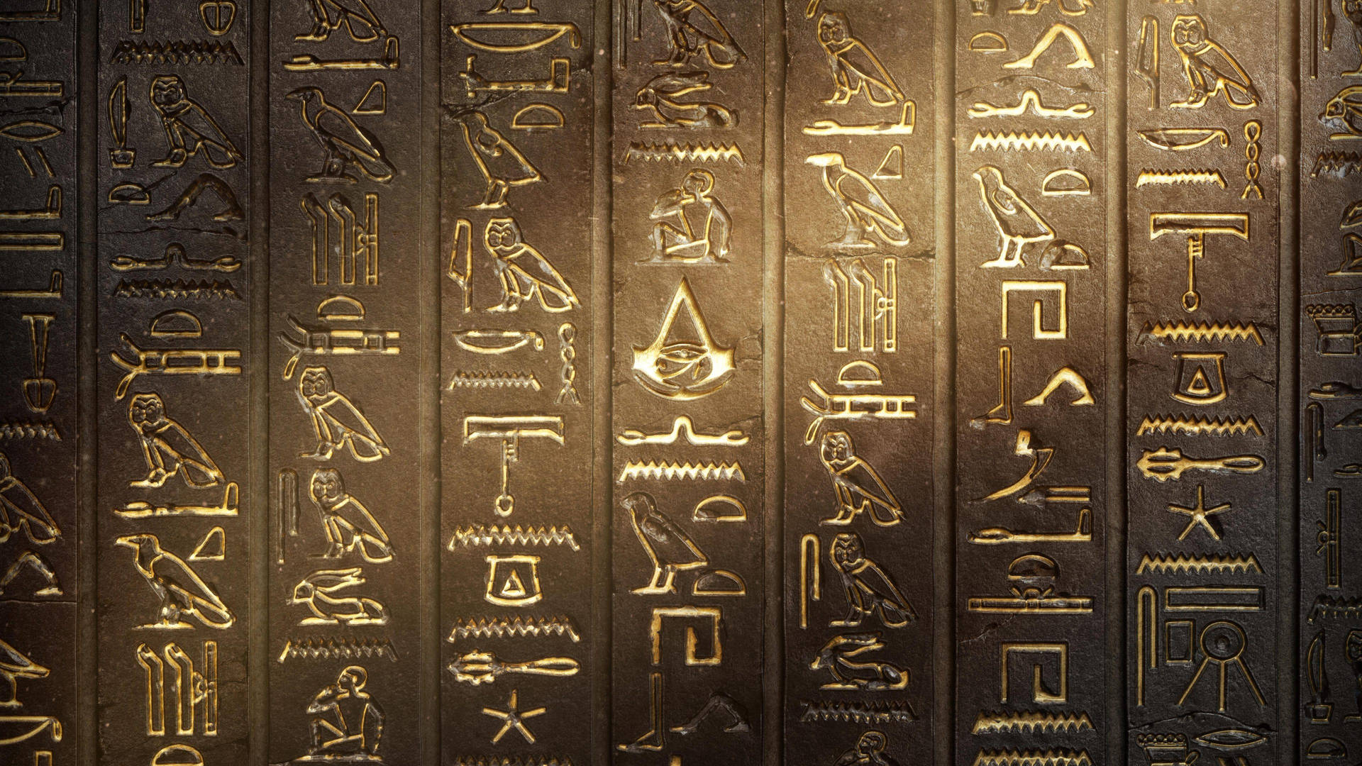 Assassins Creed Origins Gold Scriptures Background