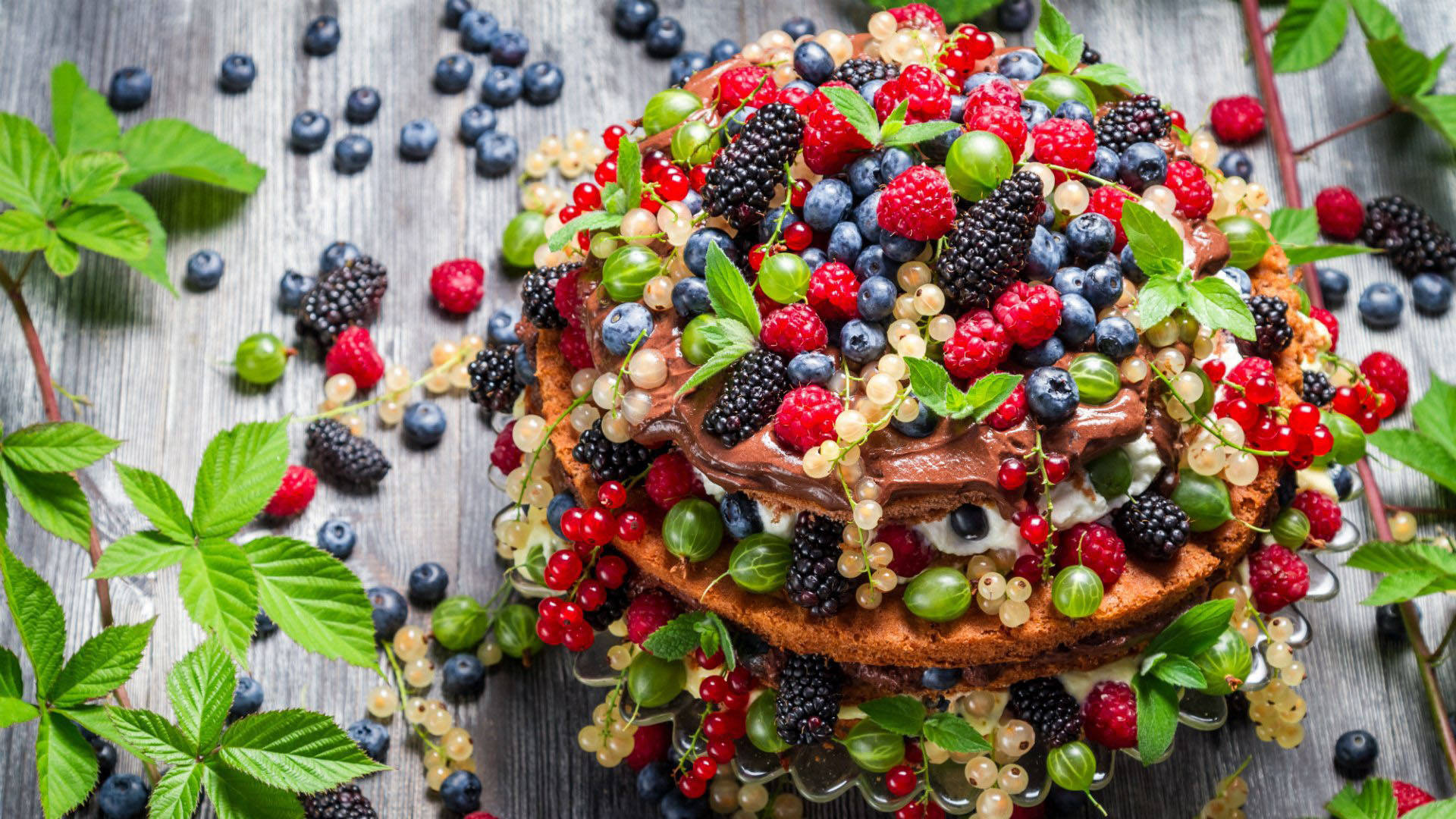 Assorted Berry Raspberries Cake