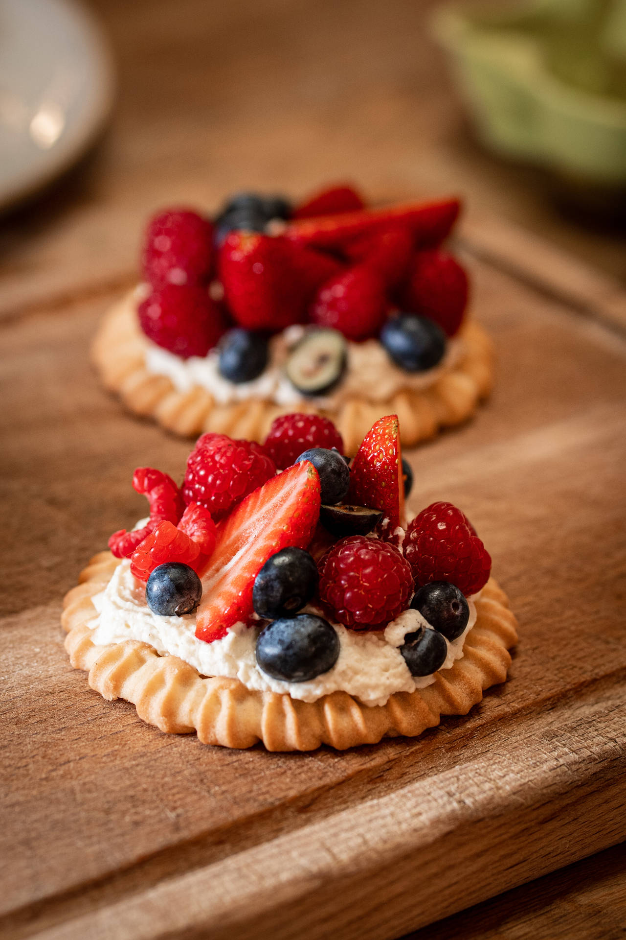 Assorted Berry Tart Pastry Background