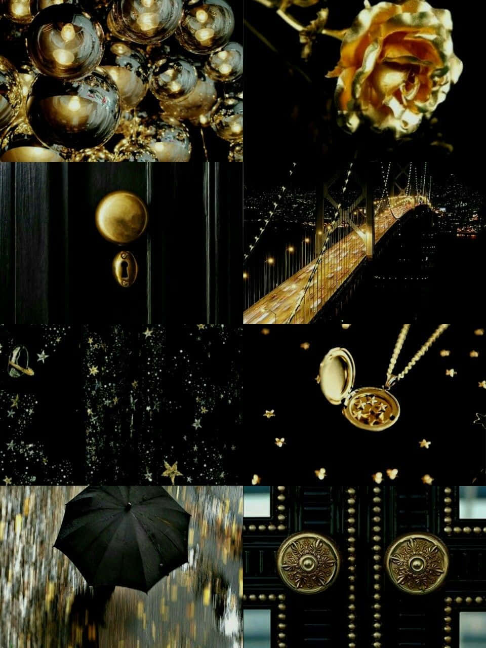 Assorted Black And Gold Aesthetic Background