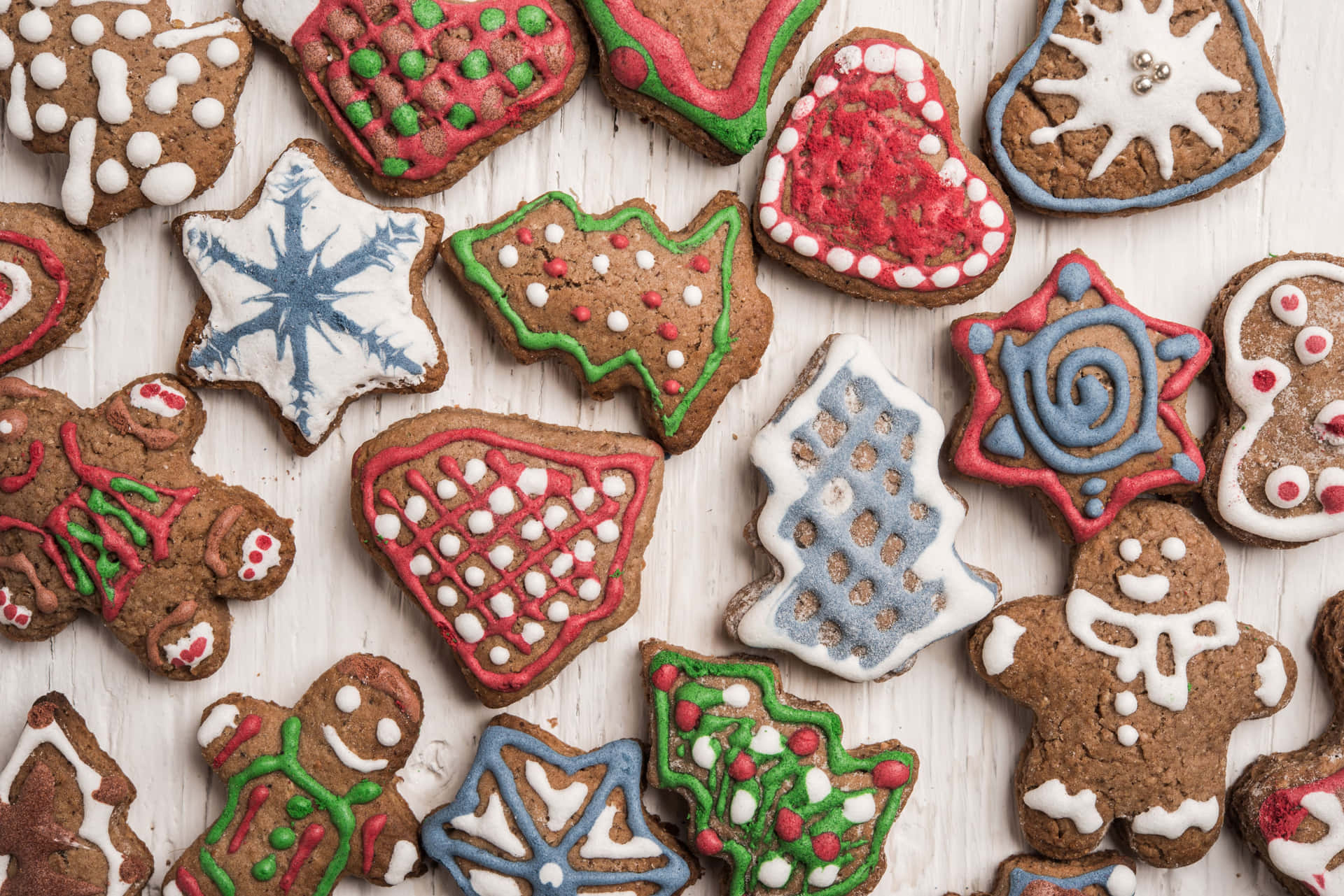 Assorted Christmas Cookies Decoration Background