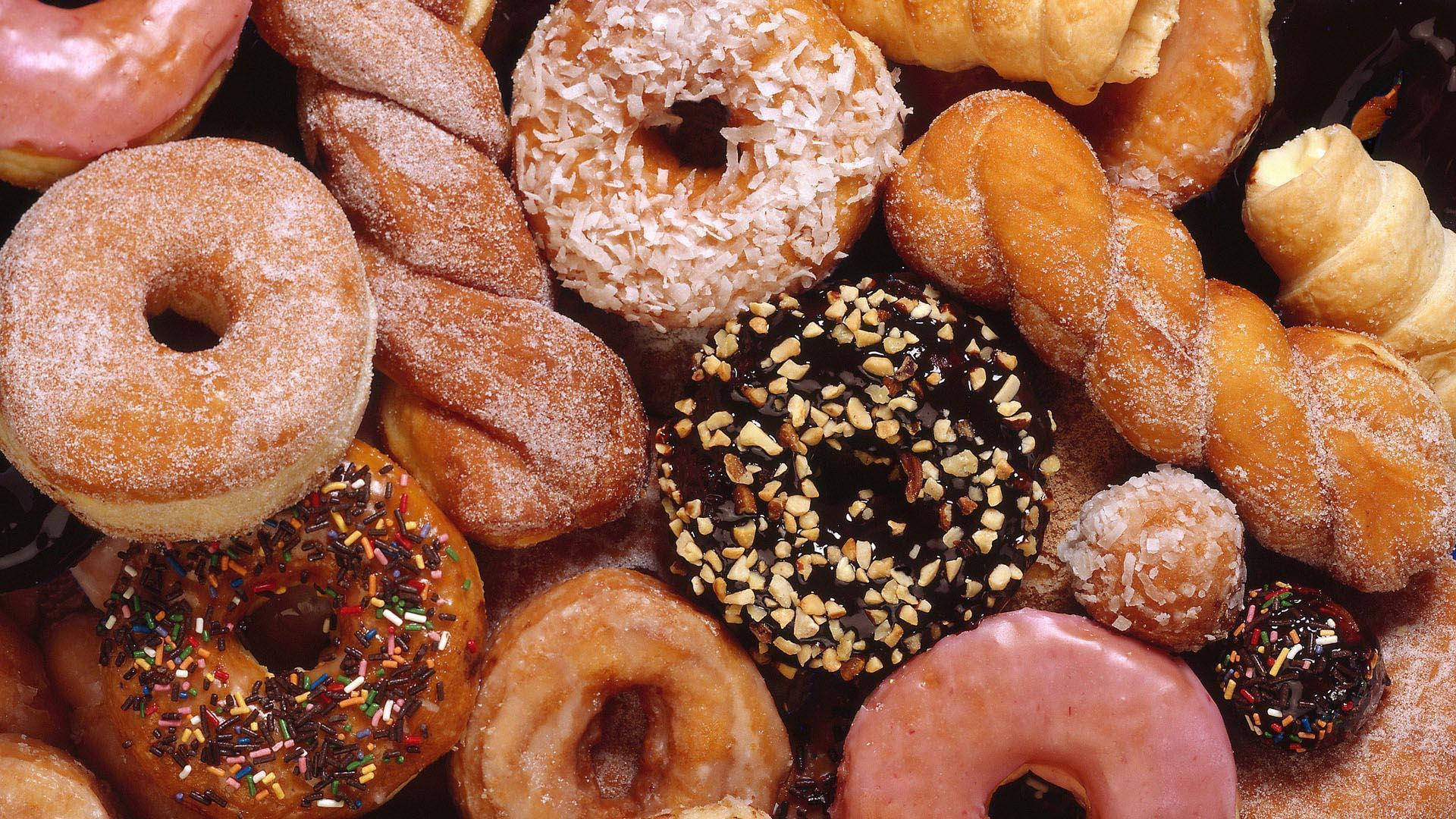 Assorted Delectable Donuts Background