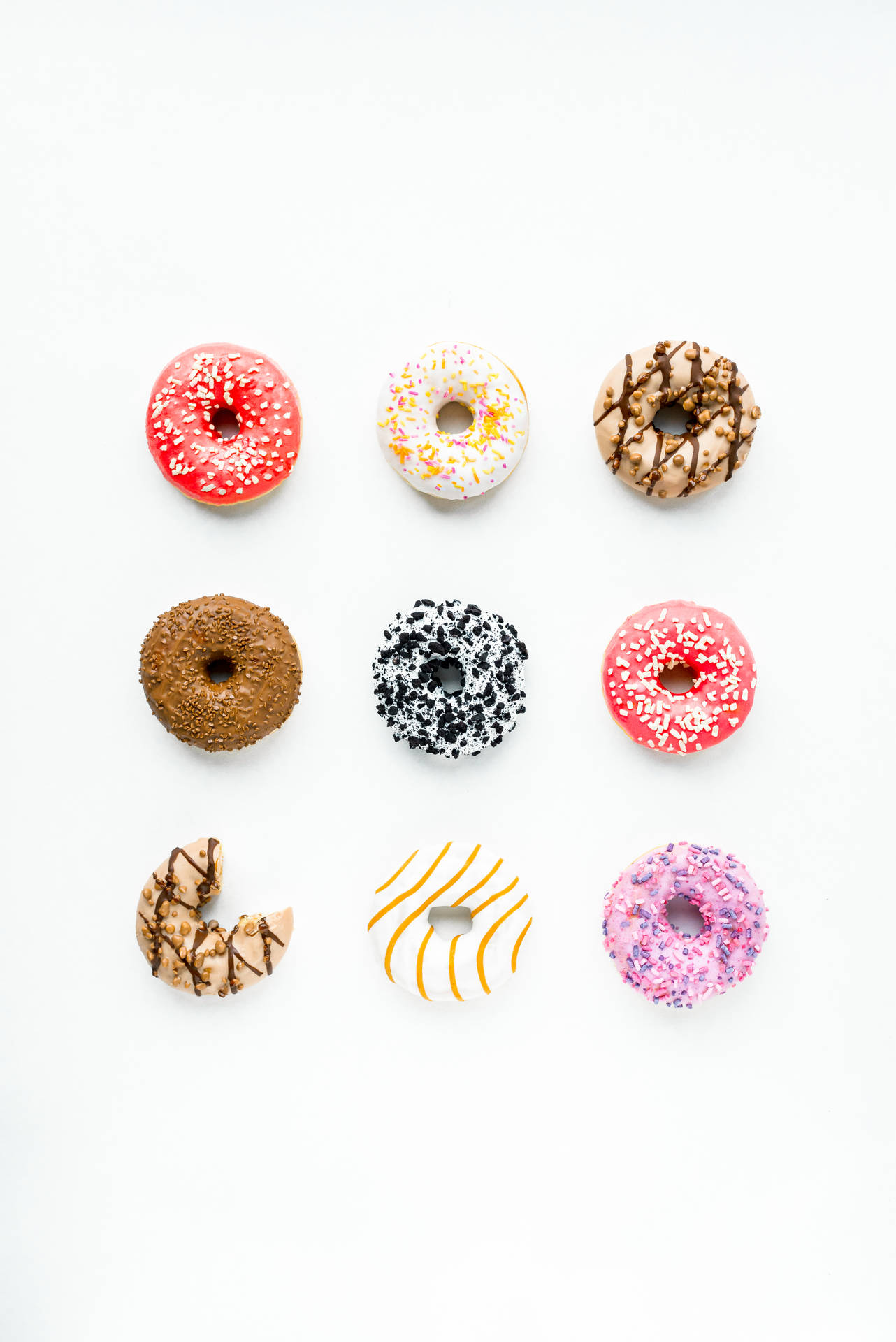 Assorted Doughnuts Pastry Background