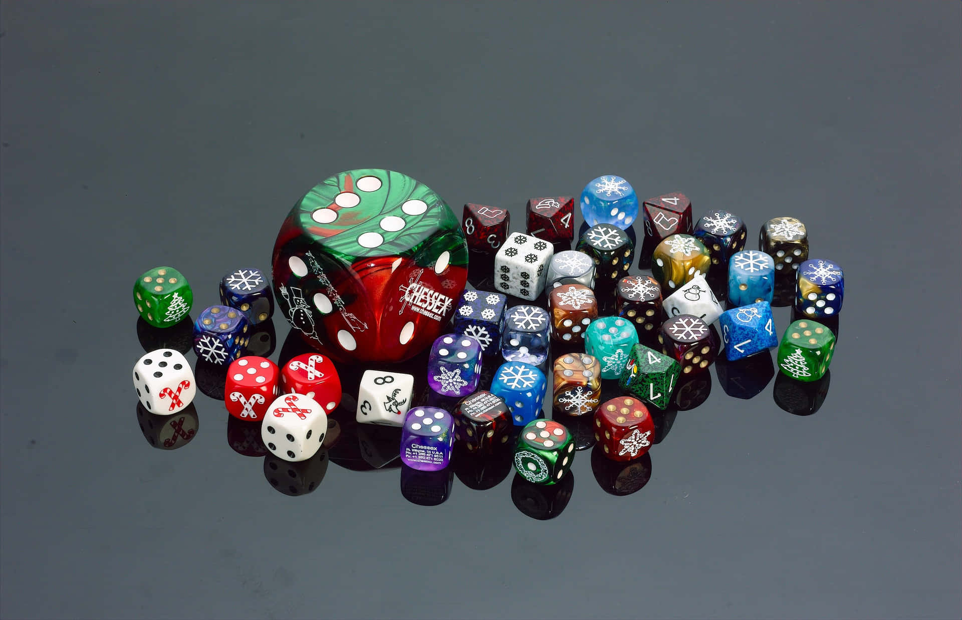 Assorted Gaming Dice Collection Background