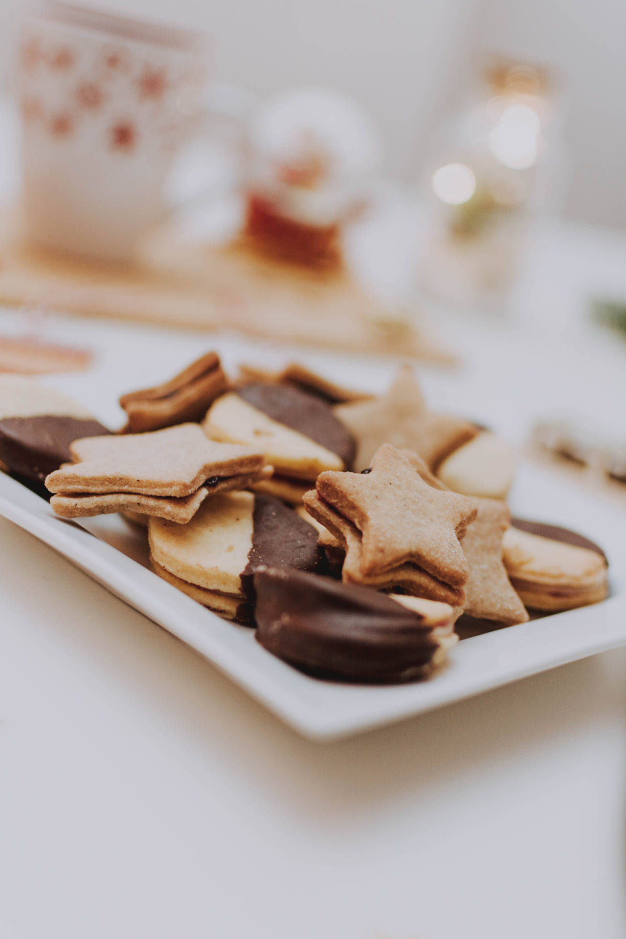 Assorted Gingerbread Cookies Background
